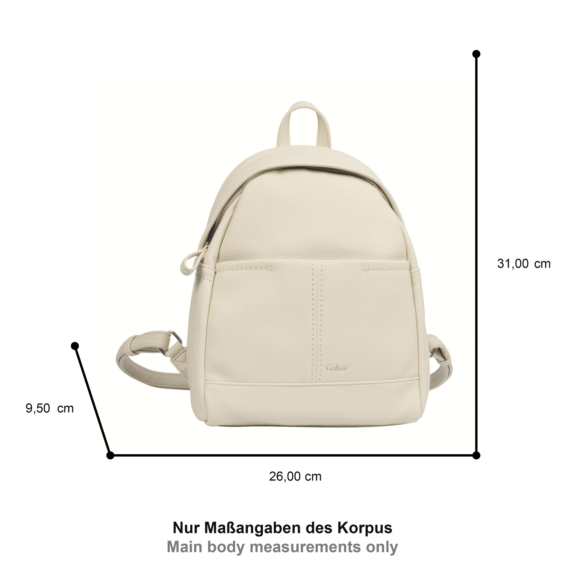 Gabor Rucksack "Lenea" aus recyceltem Polyurethan mit dekorativen Ziernähte günstig online kaufen