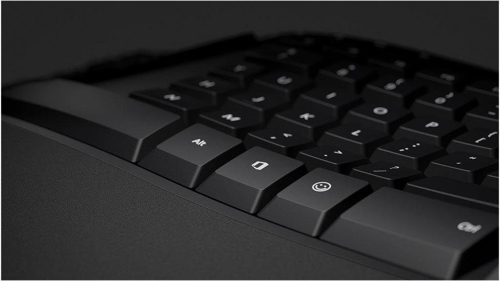 Microsoft ergonomische Tastatur »LXM-00006«, (ergonomische Form-USB-Anschluss)