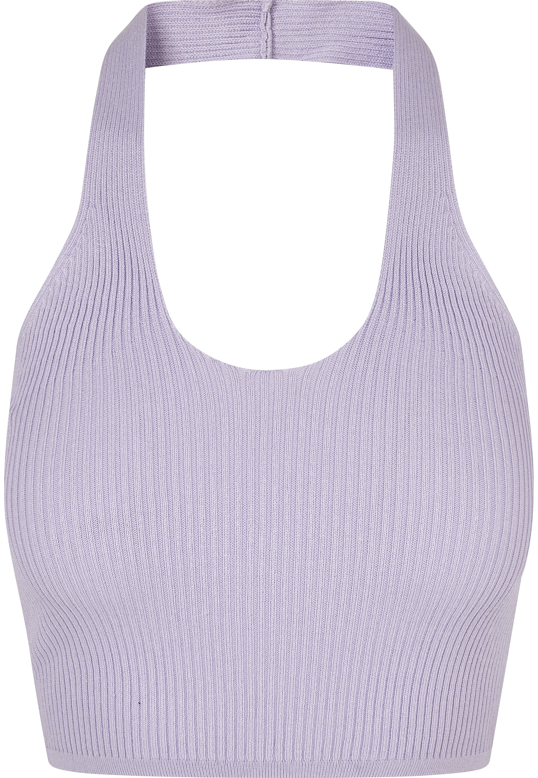 URBAN CLASSICS Muskelshirt "Urban Classics Damen Ladies Rib Knit Crossed Neckholder Top" 1