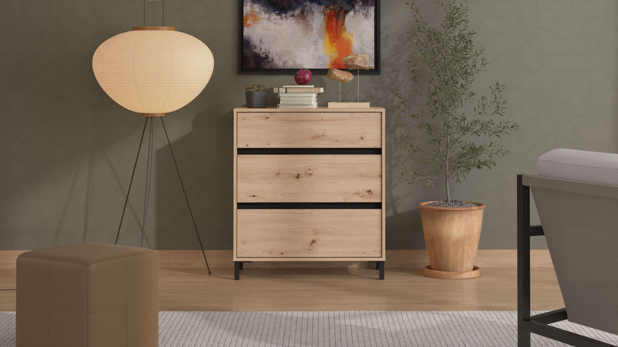 INOSIGN Kommode "Marron, Schubkastenkommode, Höhe 90 cm, Breite 80 cm", Bre günstig online kaufen