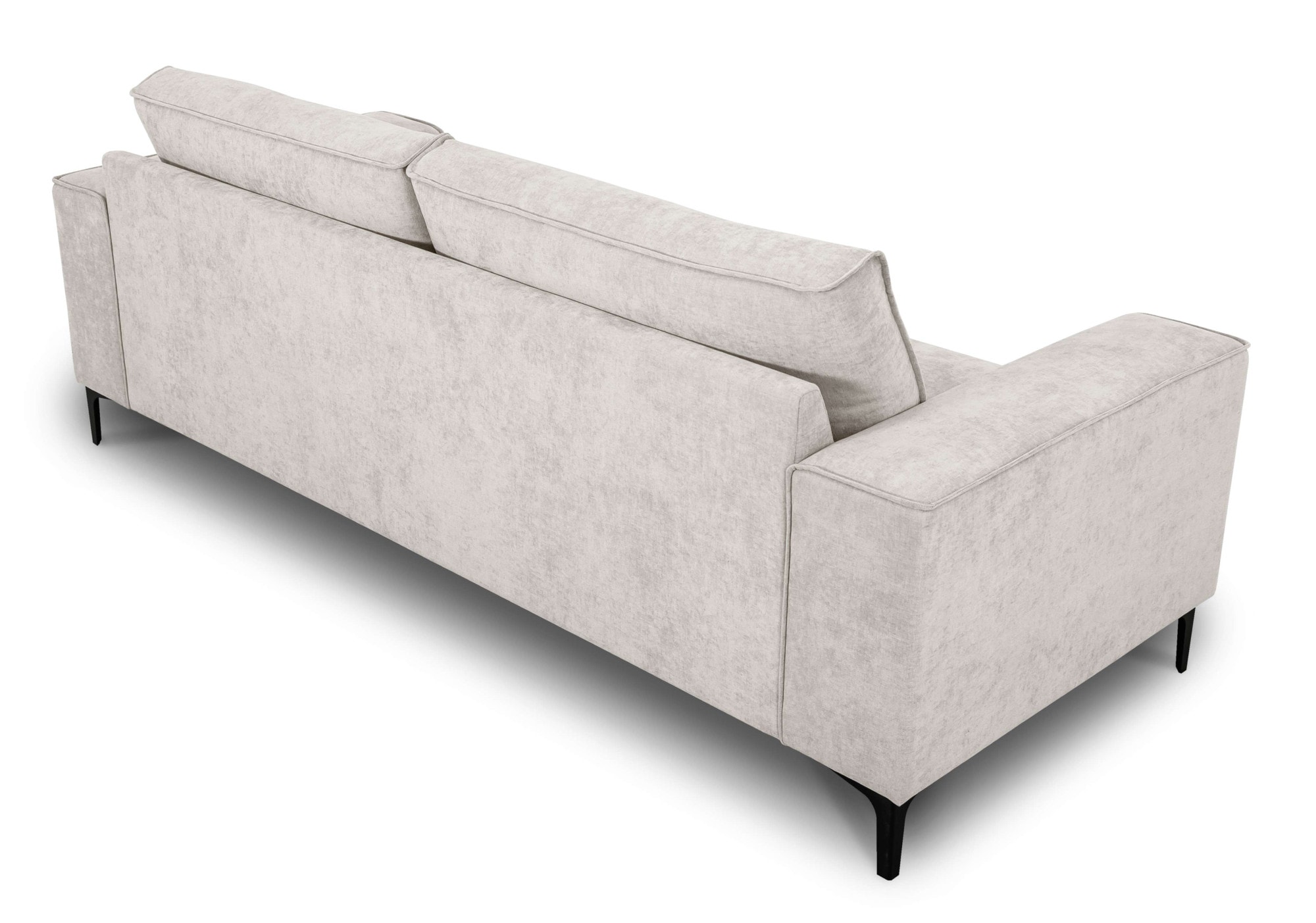 Places of Style 3-Sitzer »3er Sofa Oland, Struktur, Flachgewebe, Luxus-Microfaser, Boucle«, 224 cm, Wellenunterfederung, Skandi-Design, Metallfüße