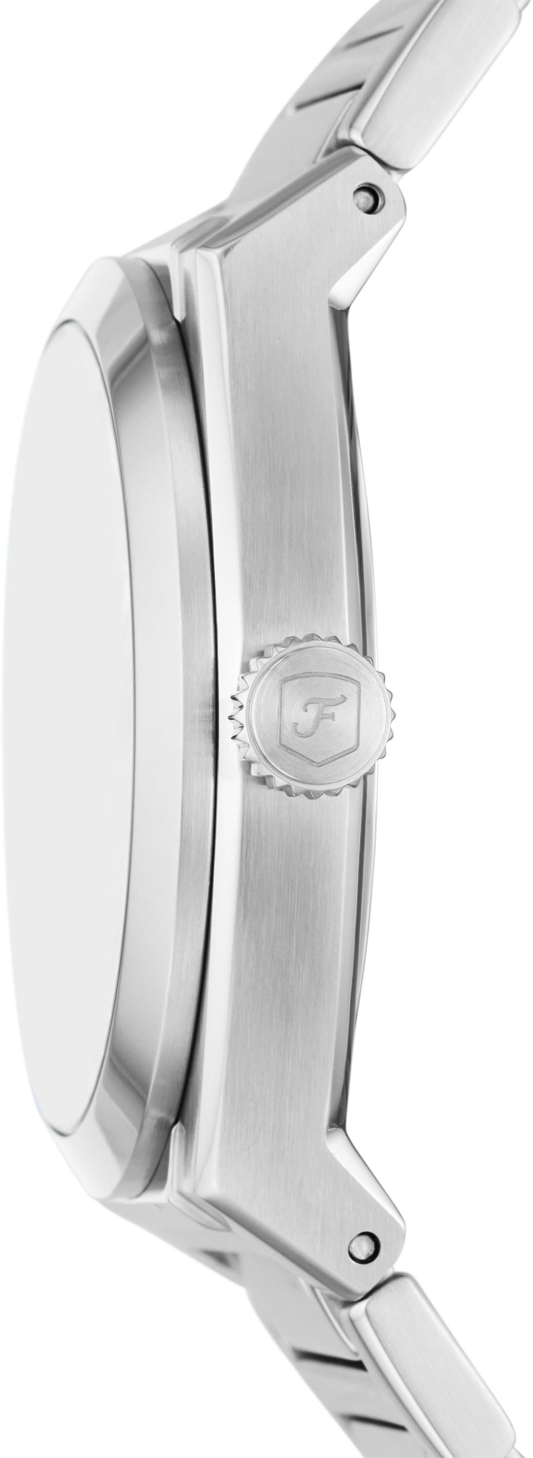 Fossil Quarzuhr »EVERETT«, Armbanduhr, Herrenuhr, Edelstahlarmband, Datum