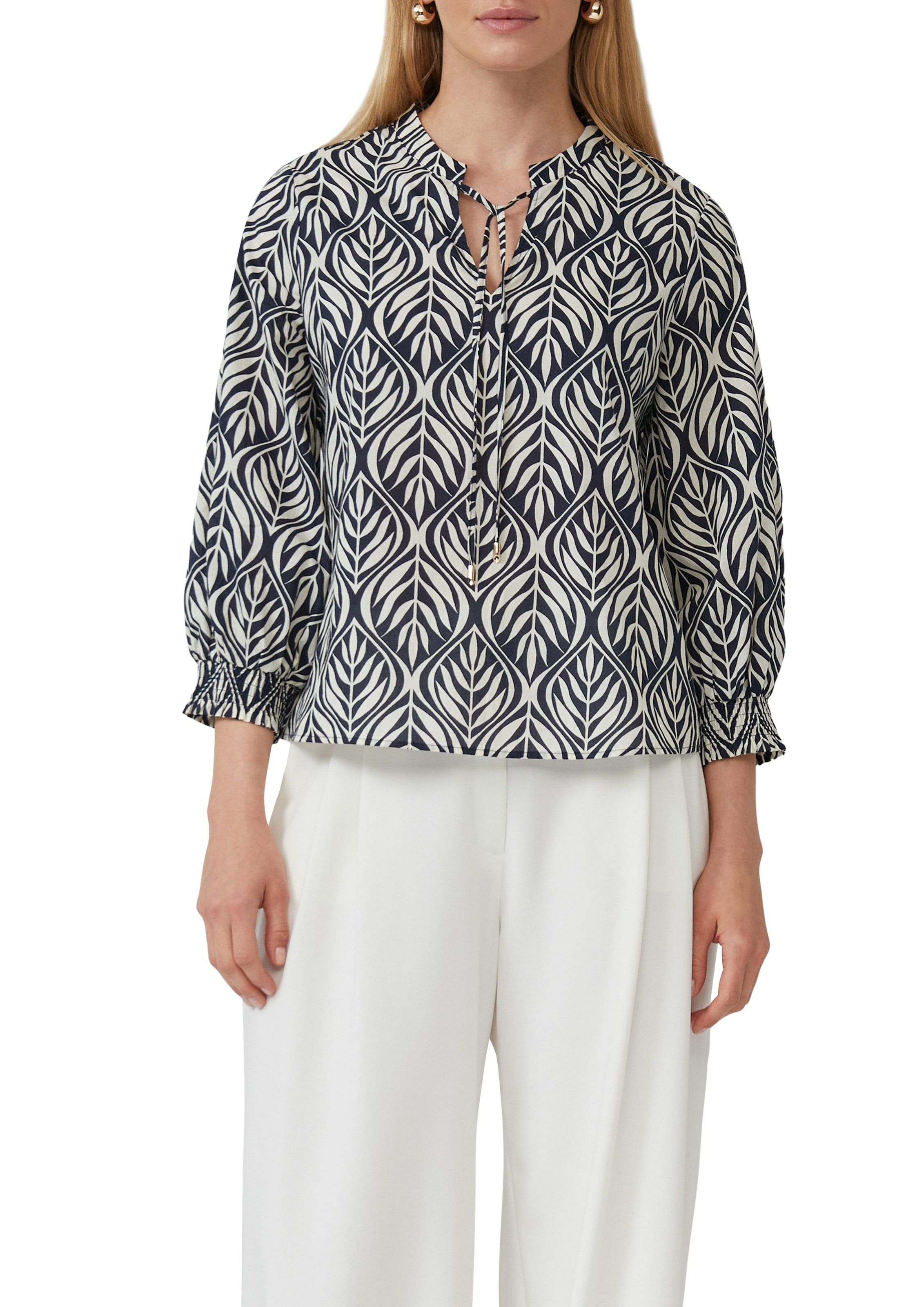 s.Oliver BLACK LABEL Langarmbluse, mit All-Over Print günstig online kaufen