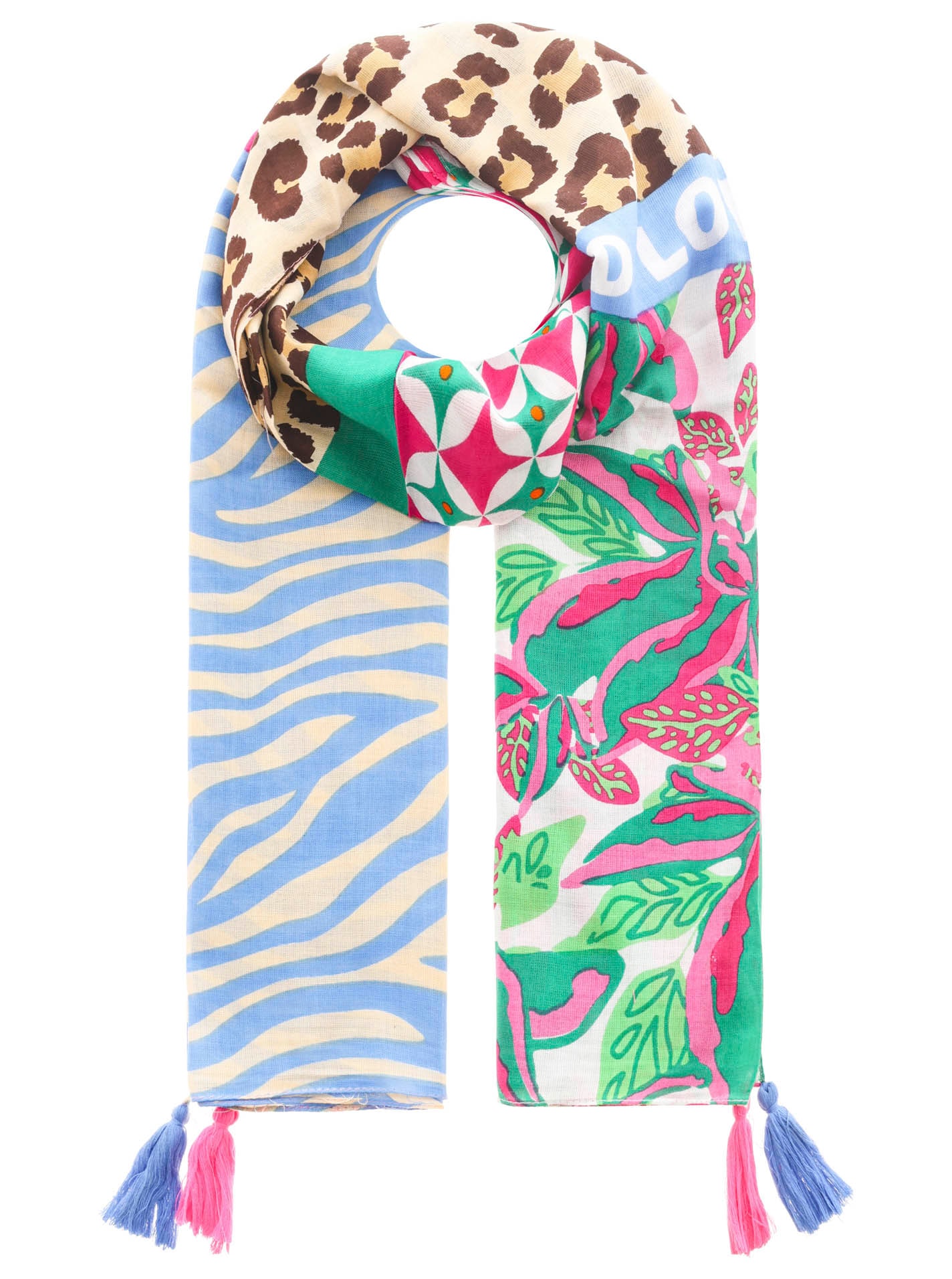 Zwillingsherz Modetuch ""Wild Flower"", Mit Leo und Zebra Muster und Seiden günstig online kaufen