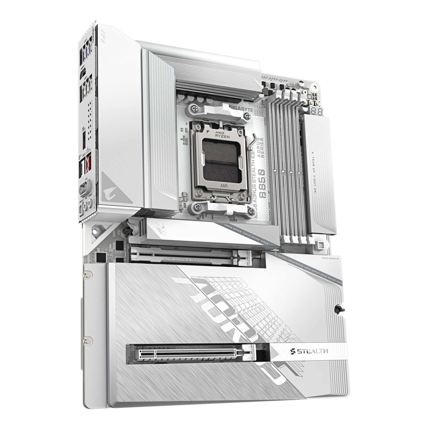 Gigabyte Mainboard »B850 AORUS STEALTH ICE Mainboard – Unterstützt AMD Ryzen 9000 Serie CP«