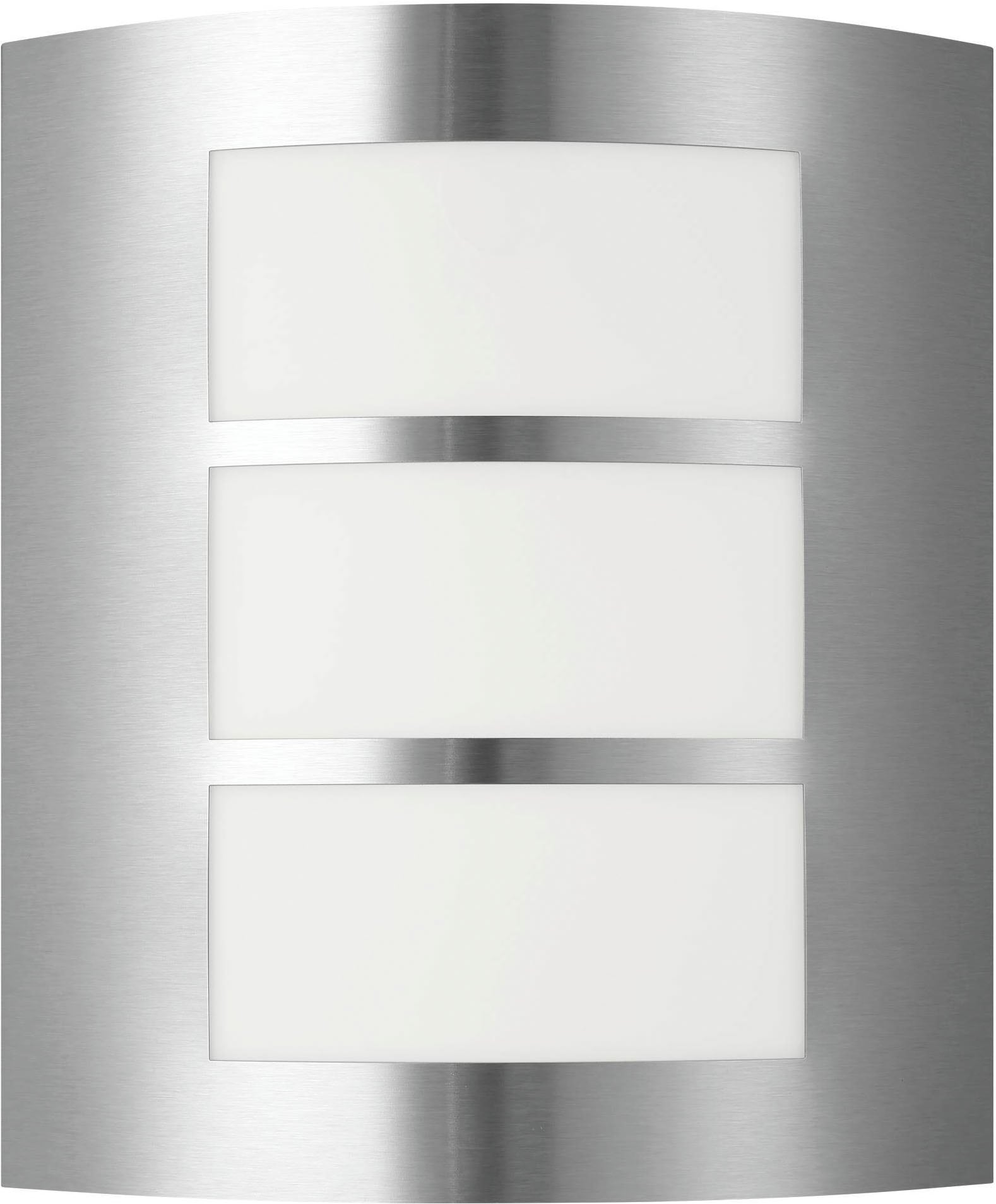 EGLO Wandleuchte »City, Wandlampe, Außenbeleuchtung, Außenlampe, silber, weiß, E27, IP44« E27 1 Stk.