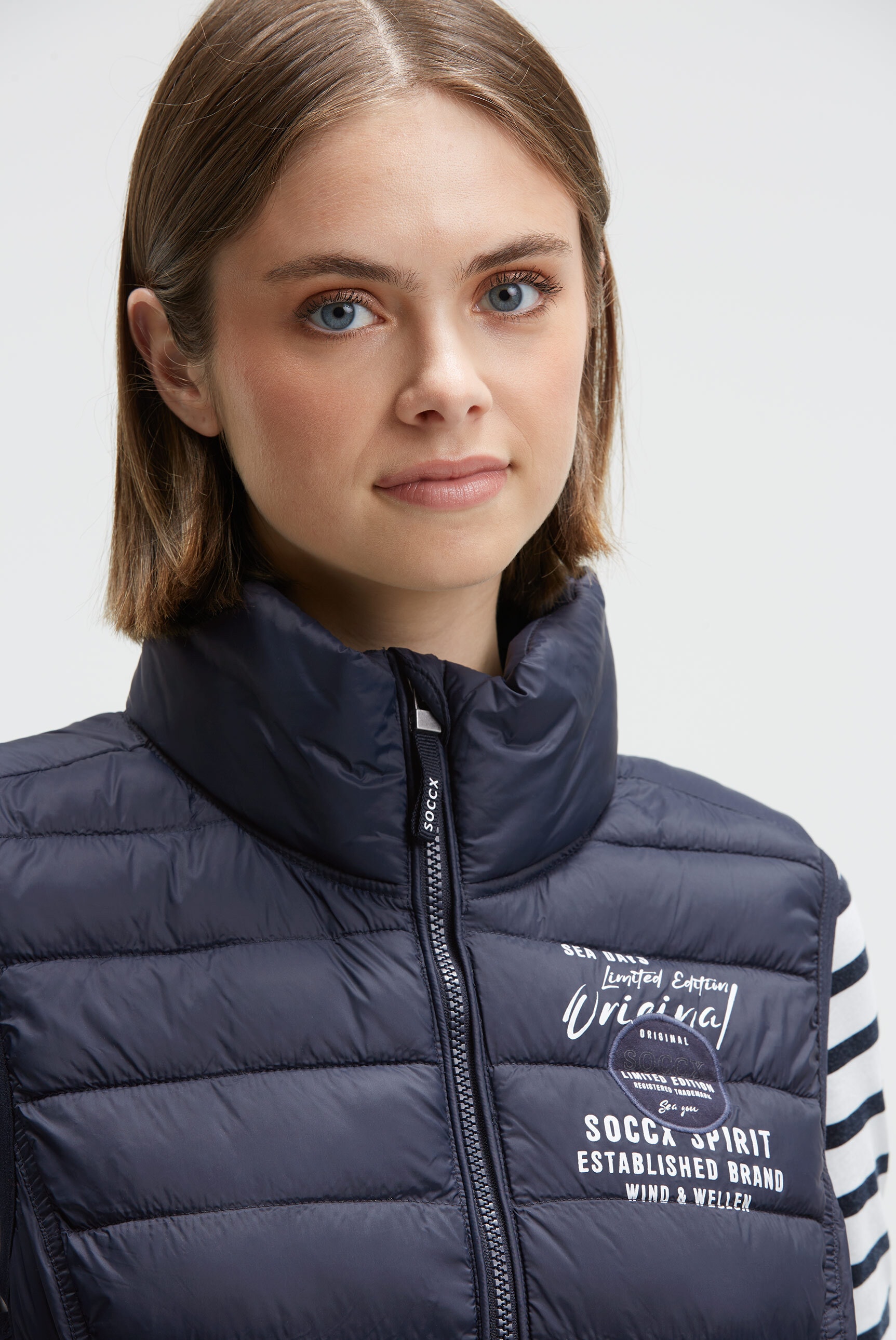 SOCCX Steppweste mit elastischem Saumabschluss