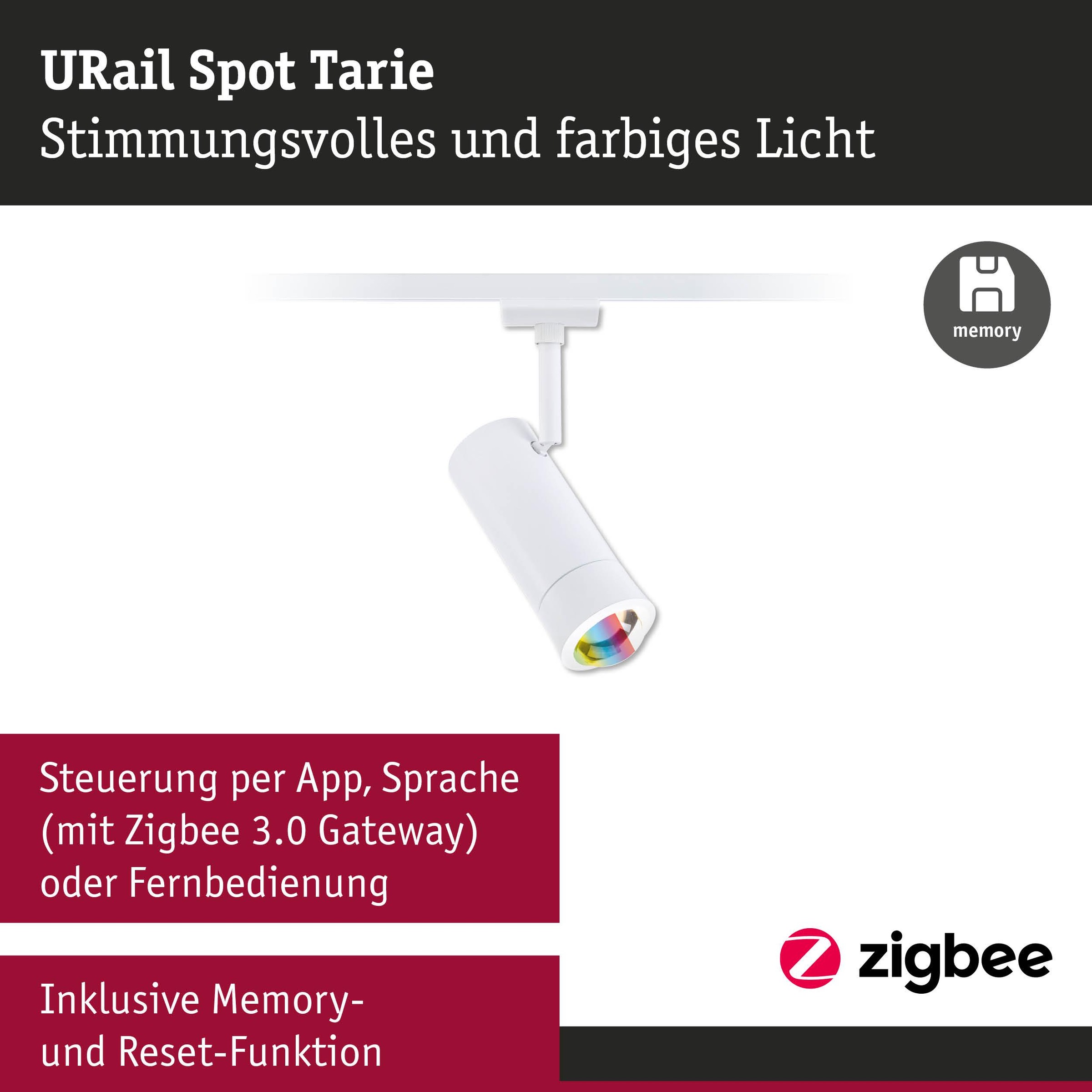 Paulmann Schienensystem-Leuchten »Tarie 230lm 4,5W RGBW+ dimmbar 230V« LED-Modul 1 Stk. Tageslichtweiß Smart Home