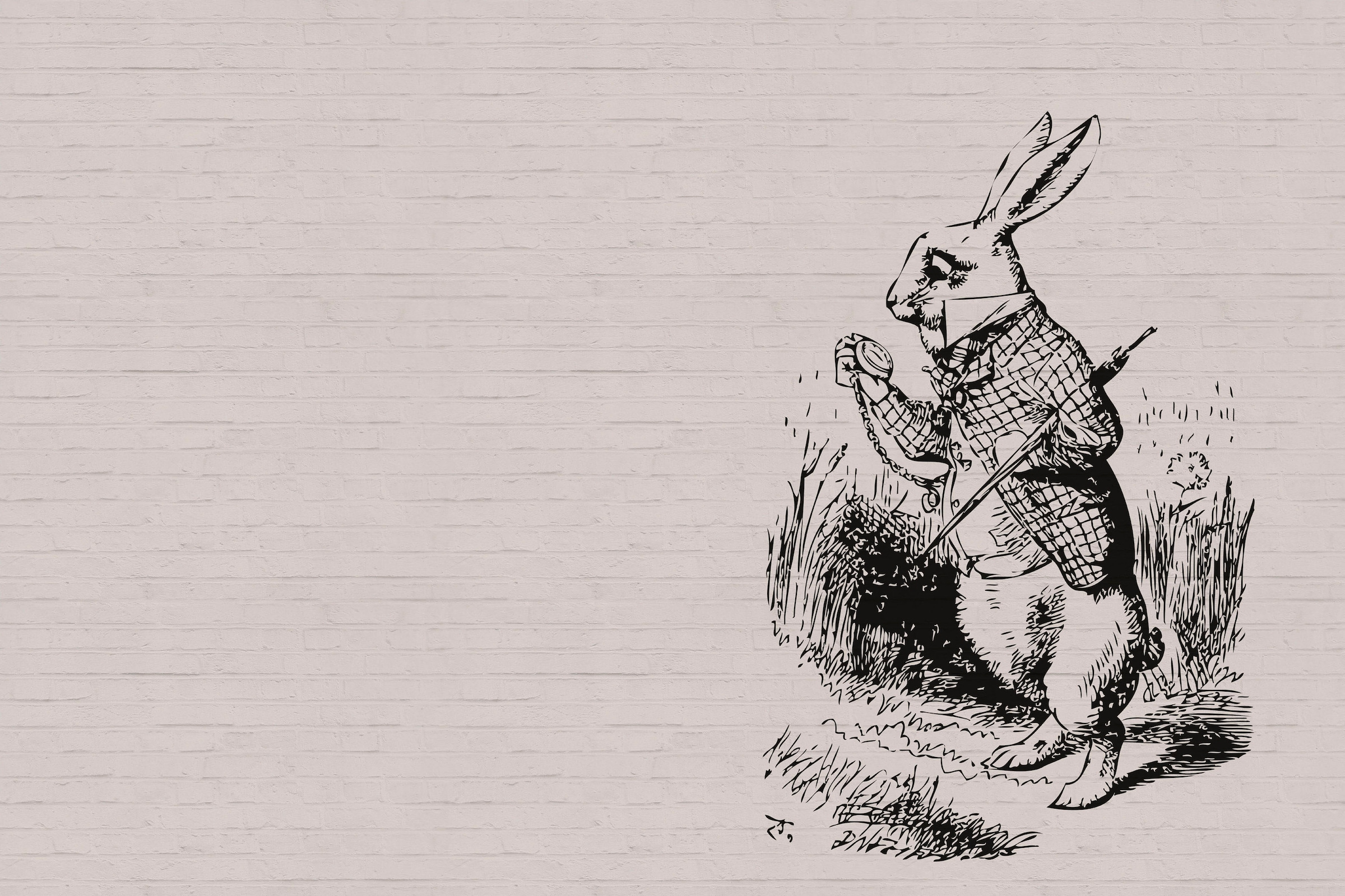 A.S. Création Leinwandbild »bunny«, Tiere, (1 St.), Schwarz-Weiß Zeichnung Hase Keilrahmen Bild