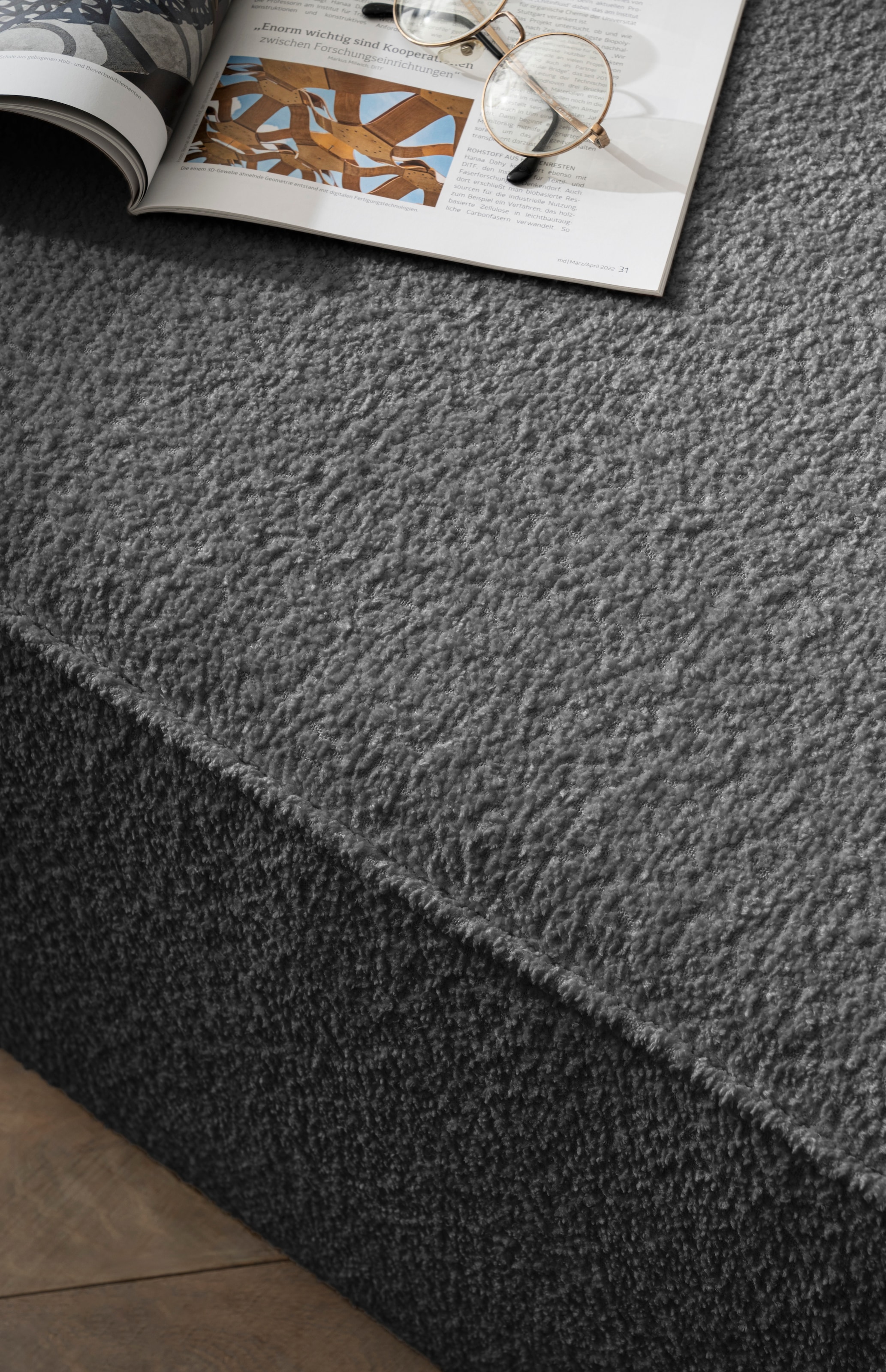 LeGer Home by Lena Gercke 2,5-Sitzer »ISALIE, rundes Loungesofa, mit Kissen, perfekt gepolstert«, moderne Stoffe, mit 4 Zierkissen, extra große Sitzfläche