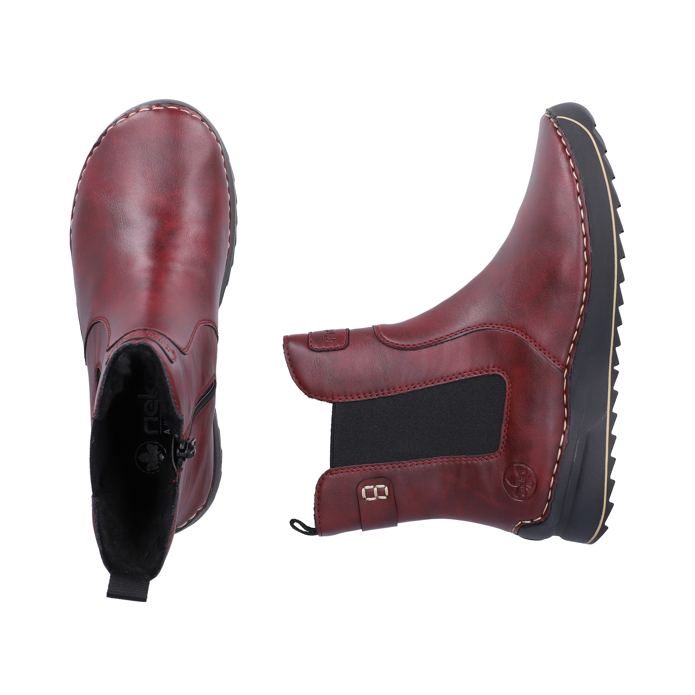 Rieker Winterboots  Keilboots, Stiefelette mit Profilsohle und Stretcheinsatz