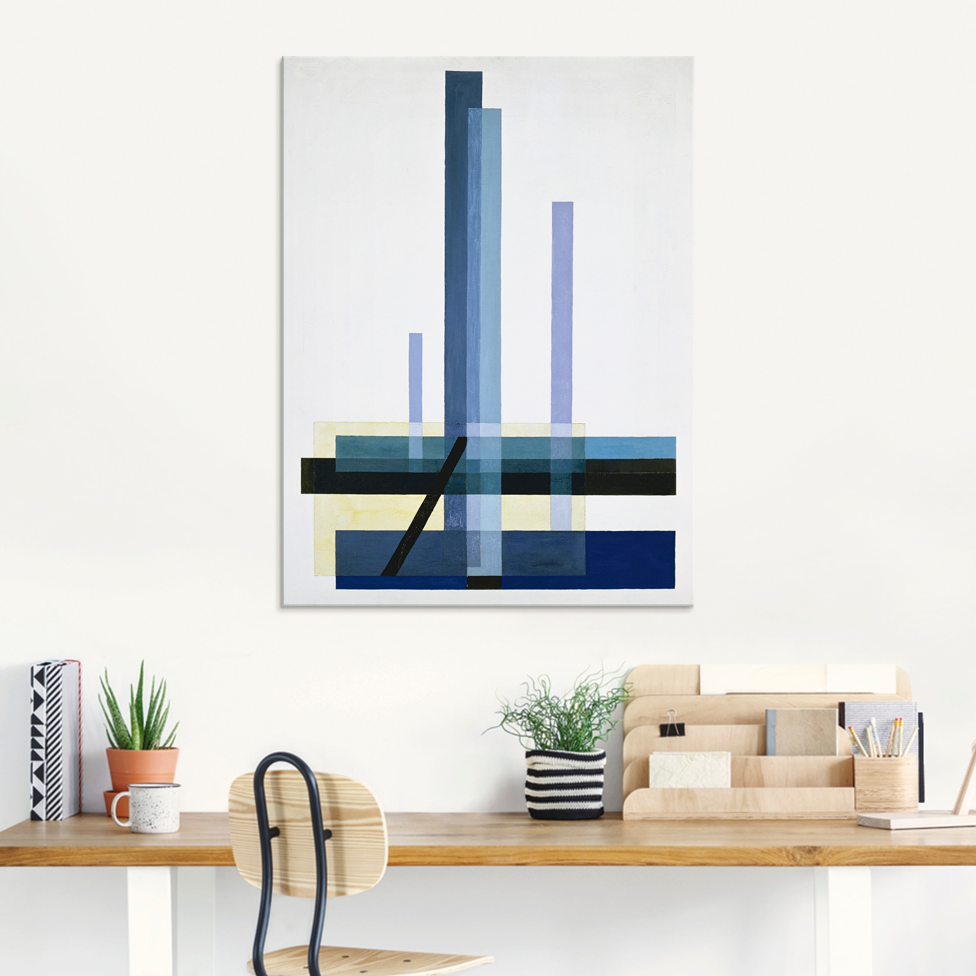 Artland Glasbild »C XII Blaues Bild«, Muster, (1 St.), in verschiedenen Größen