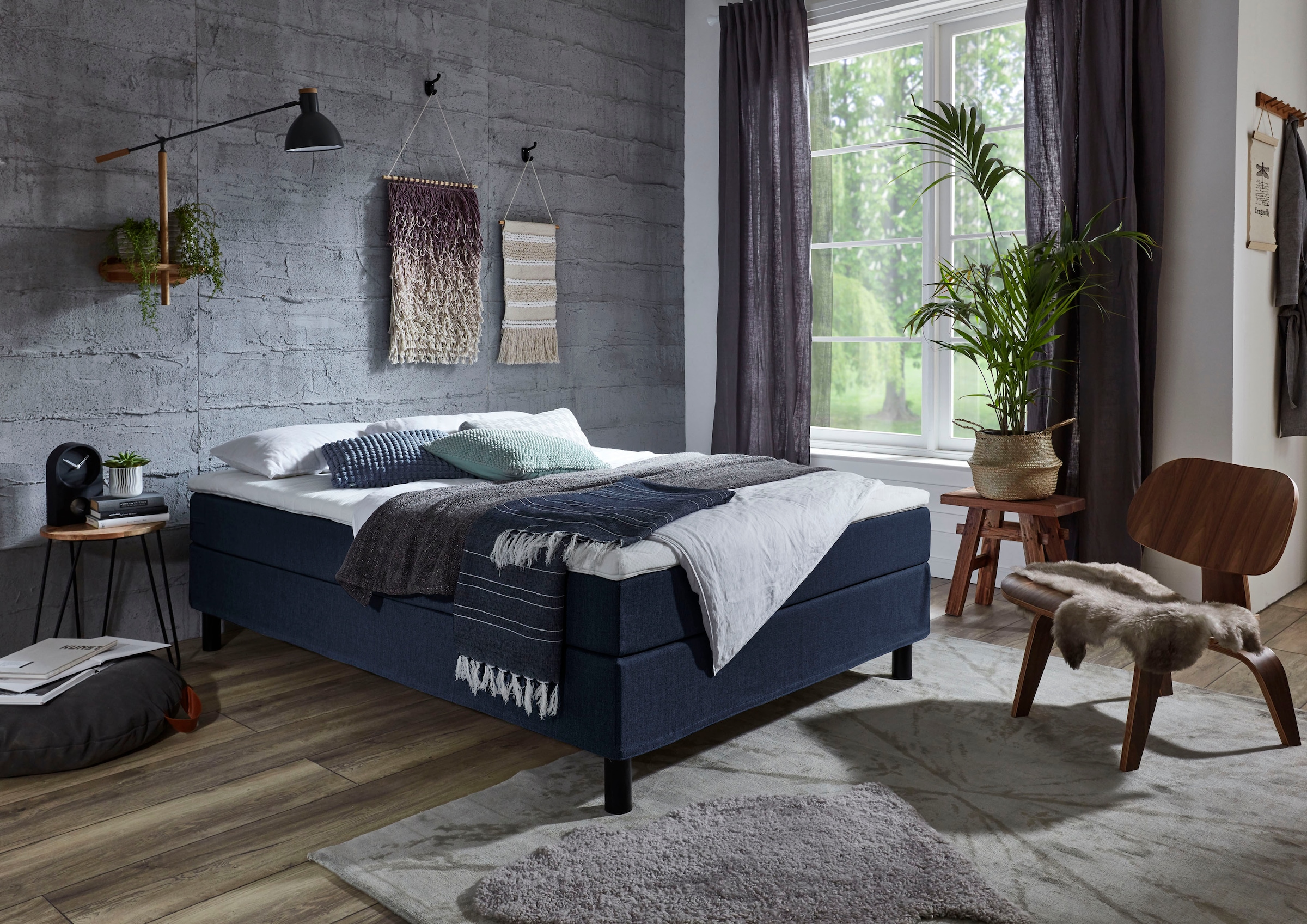 ATLANTIC home collection Boxbett "Happy", ohne Kopfteil, mit Topper, wahlweise mit oder ohne Bettwaren