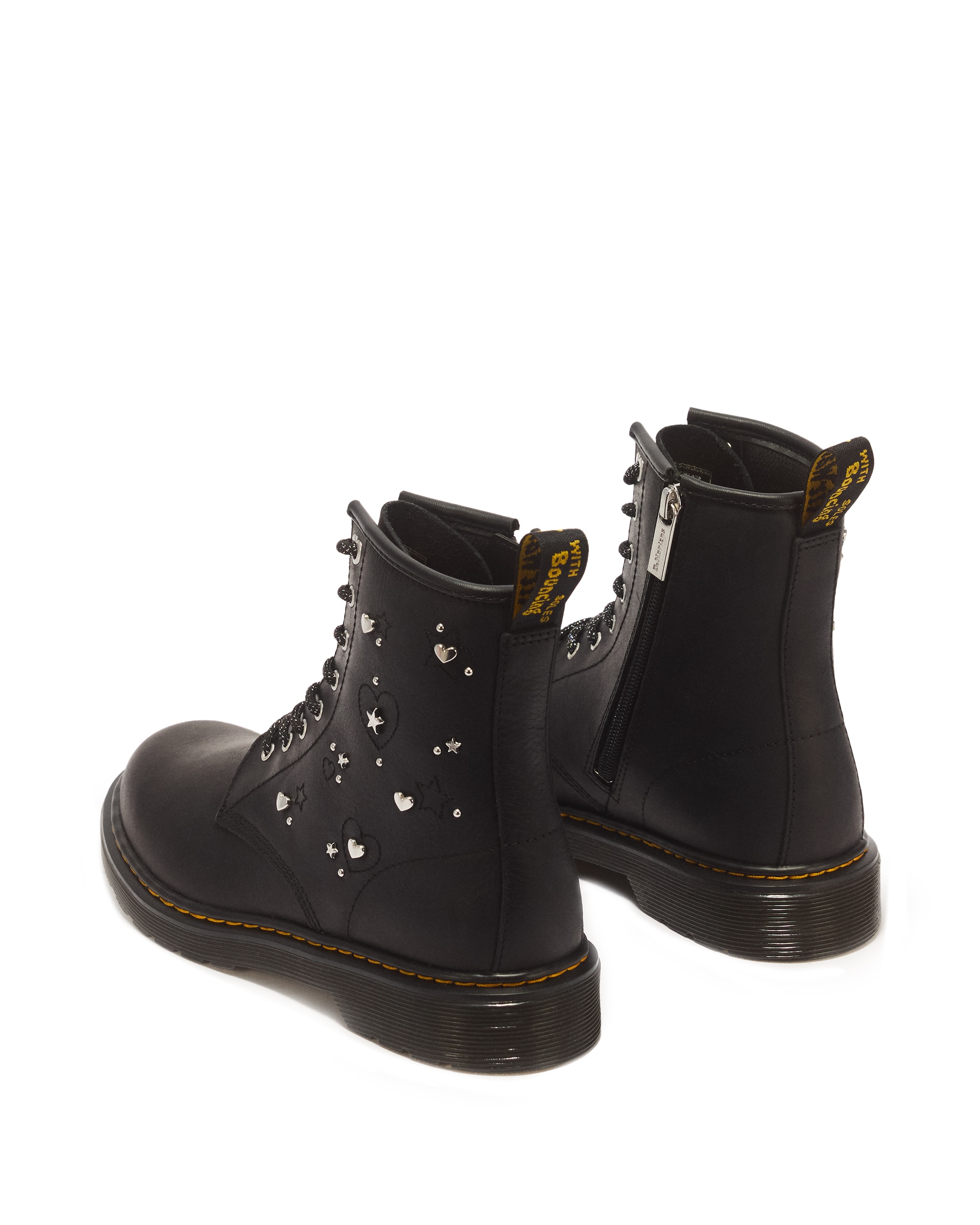 DR. MARTENS Schnürboots »1460 Hs Y Black Wyoming«  Schnürstiefelette mit logobedruckter Anziehlasche