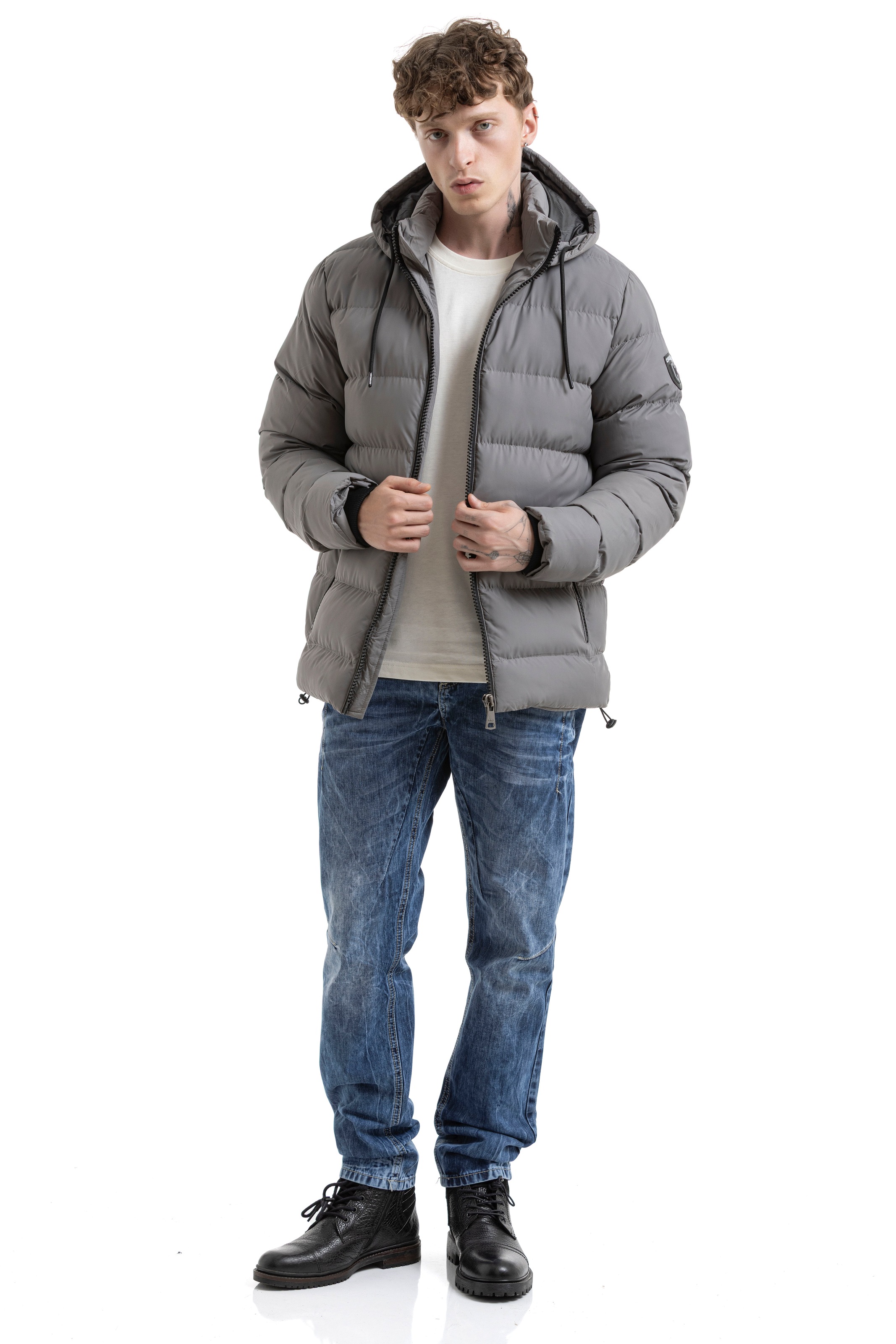 Cipo & Baxx Steppjacke mit Kapuze