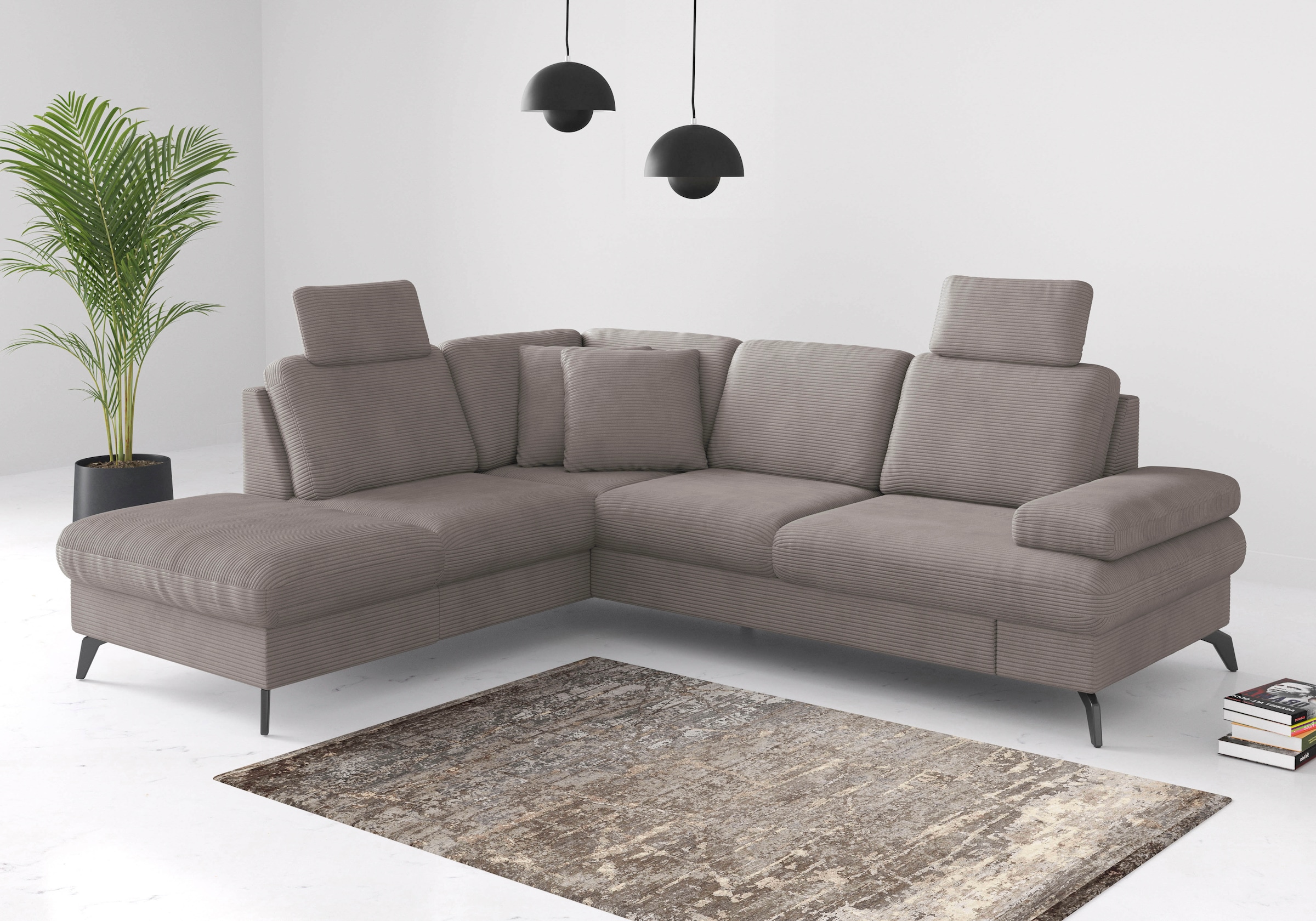 sit&more Ecksofa "Morris Jubi L-Form", inkl. Armteilfunktion und 1 Zierkiss günstig online kaufen