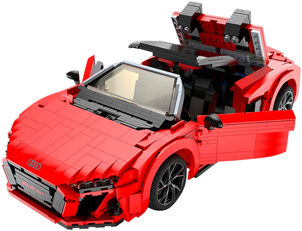 Jamara Konstruktions-Spielset »Audi R8 Spyder 1:14 rot Bricks«, (1440 St.), Maßstab 1:14, offiziell lizensiert
