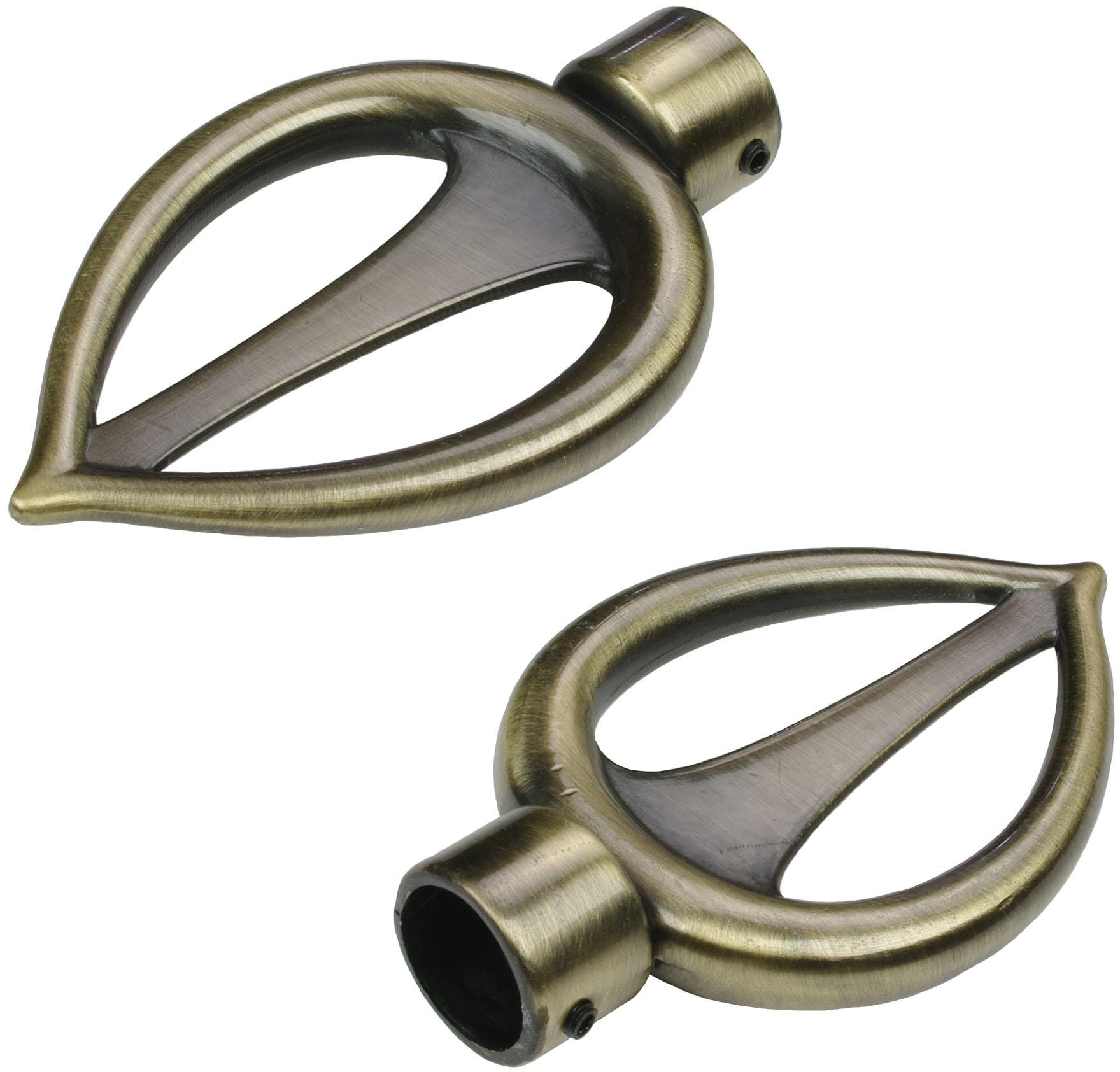 Liedeco Gardinenstangen-Endstück »Flamme« für Gardinenstangen Ø 16 mm