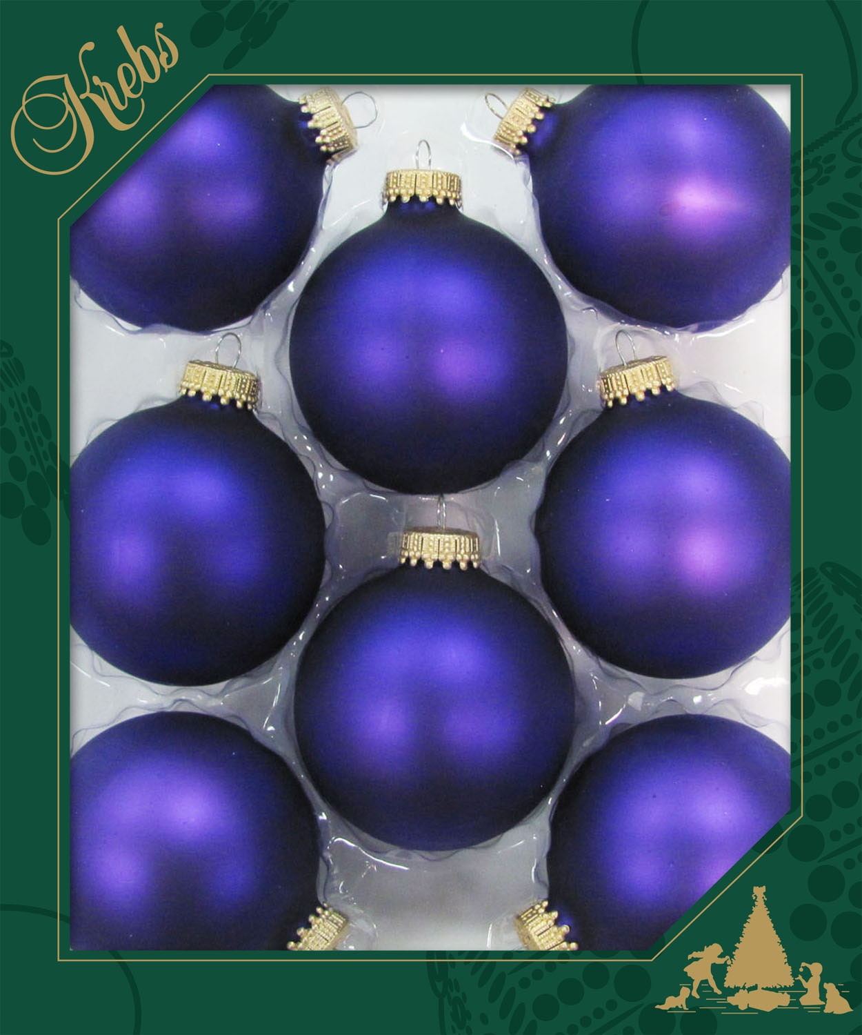 Krebs Glas Lauscha Weihnachtsbaumkugel »CBK70273, Weihnachtsdeko, Christbaumschmuck, Christbaumkugeln Glas«, (Set, 8 St.)