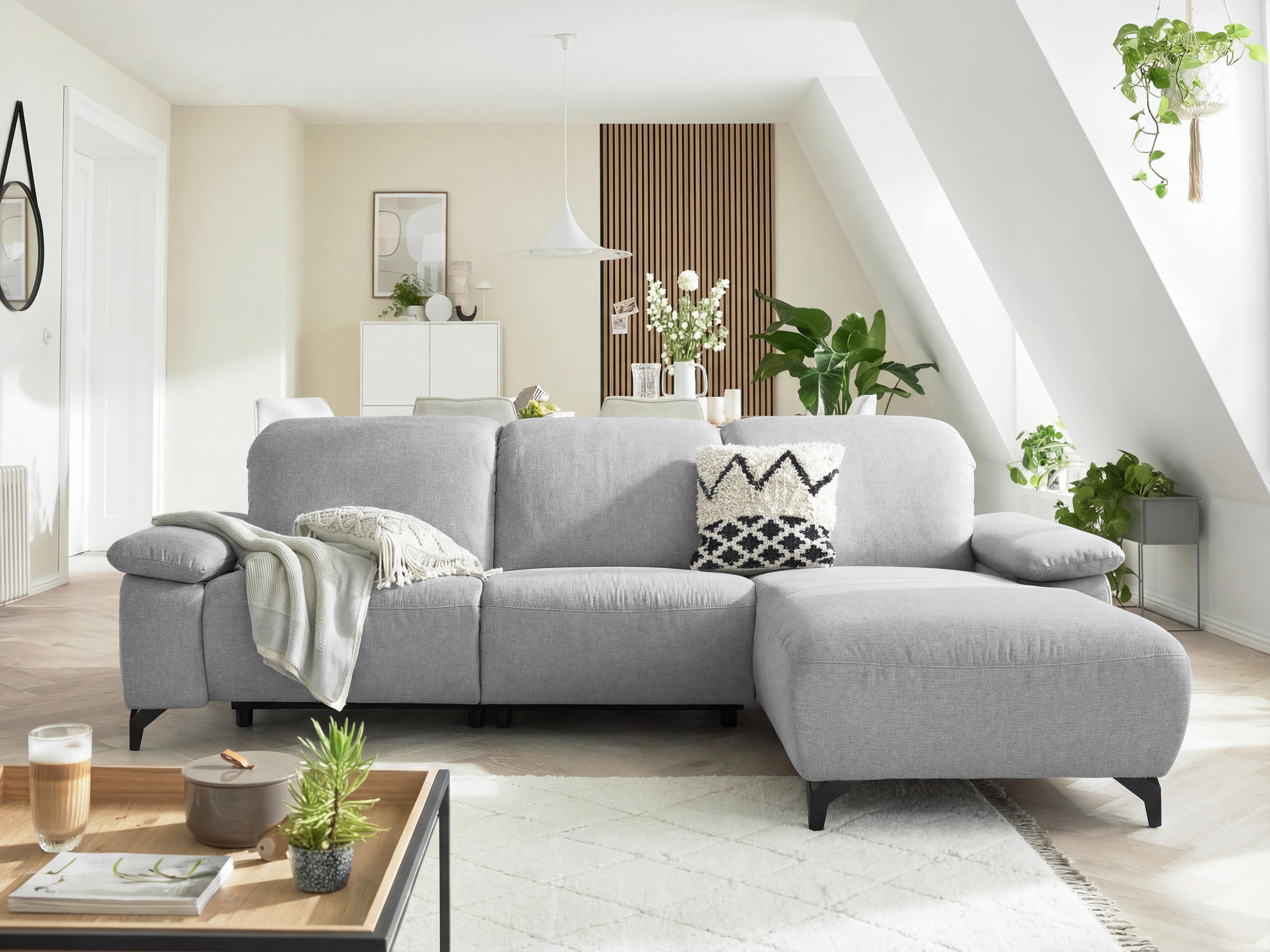 Musterring Ecksofa "MR370 mit/ohne Relaxfunktion, verschiedene Unterfederungen zur Auswahl" Farbe, Material, Sitzkomfort und Funktion wählbar, Maße 280 x 180 cm