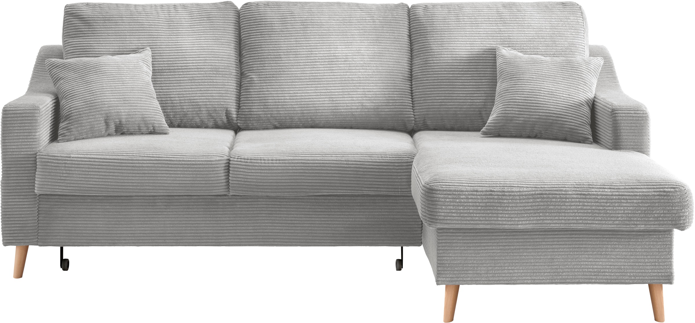INOSIGN Ecksofa "Valentina L-Form", 2 Zierkissen, mit Seitentasche, auszieh günstig online kaufen