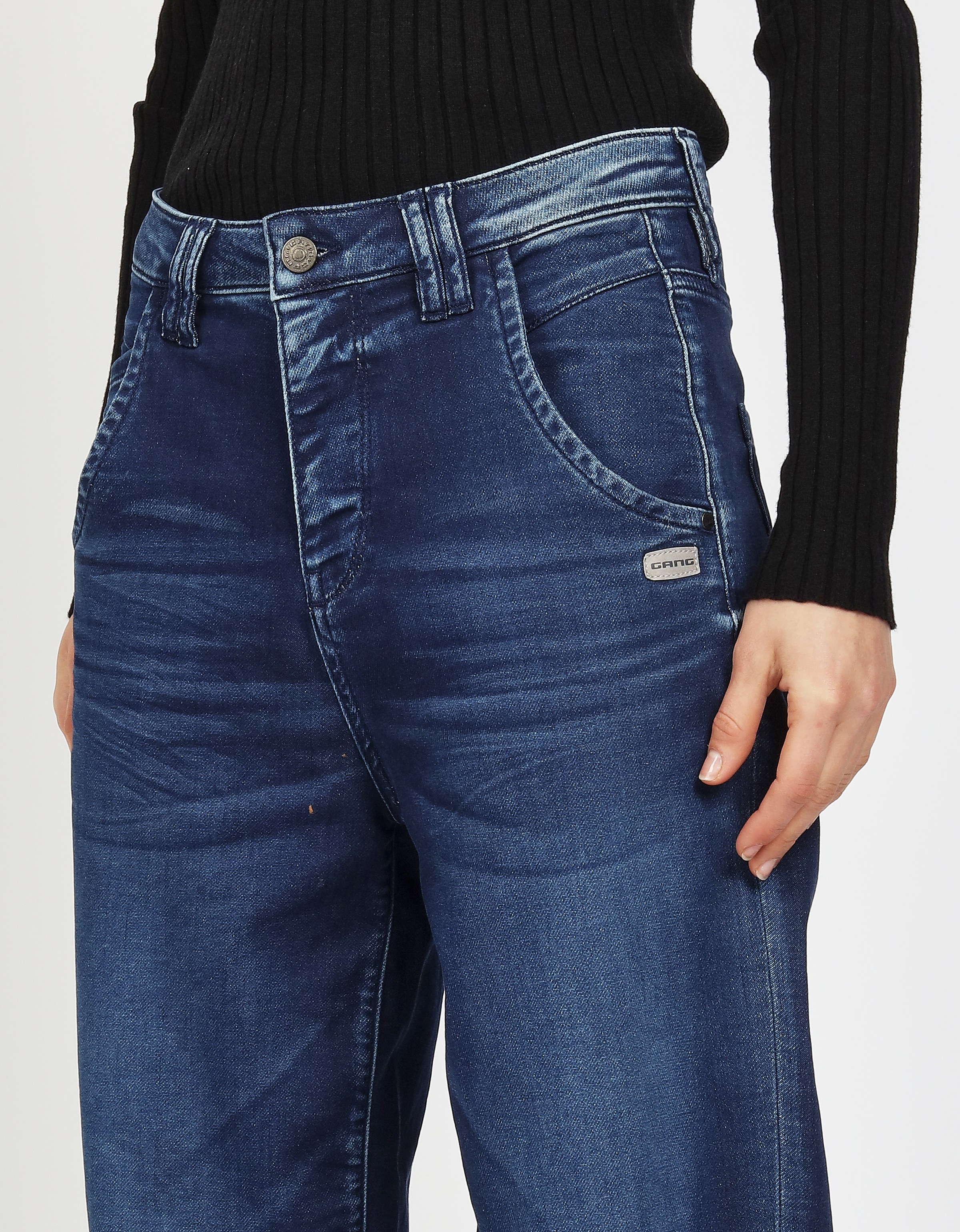 Thumbnail - GANG 5-Pocket-Jeans "94VIA JOGGER" mit Kordel, Balloon Fit