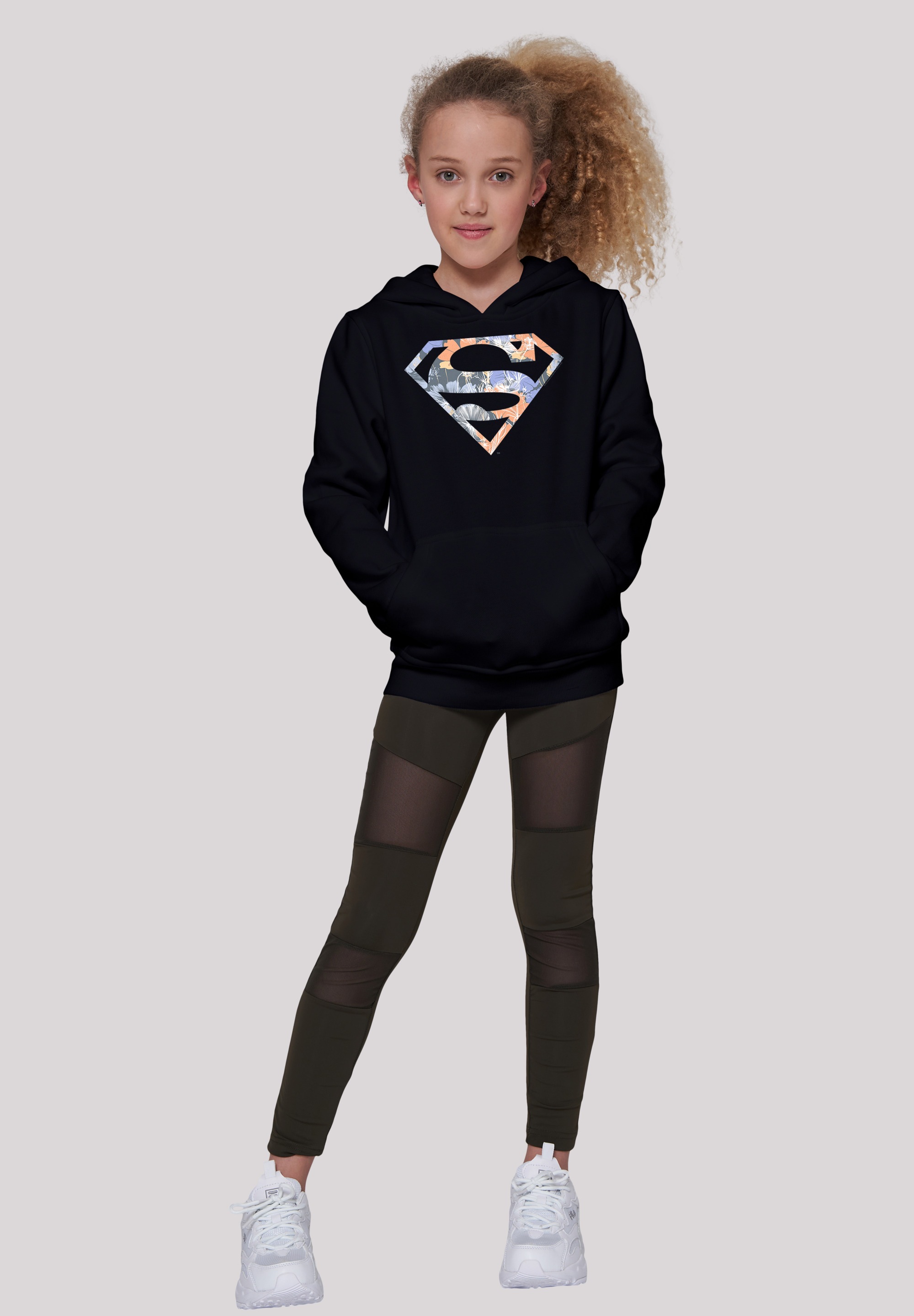 F4NT4STIC Hoodie »Kinder Superman Floral Logo 2 with Basic Kids Hoody«, (1  tlg.) online kaufen | BAUR