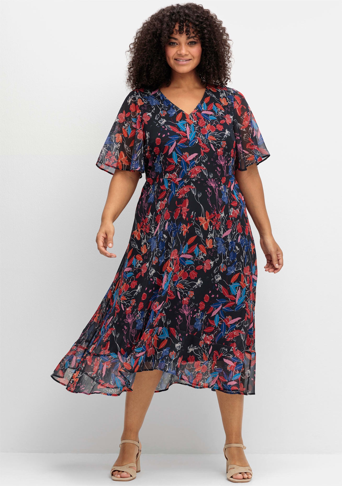 Sheego Chiffonkleid "Chiffonkleid" günstig online kaufen