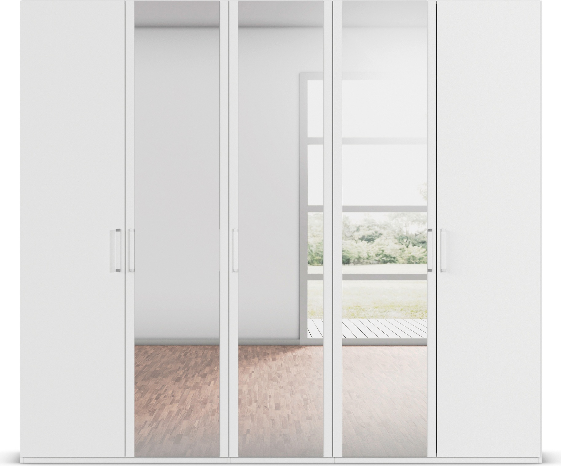 rauch Drehtürenschrank »Kleiderschrank Schrank Garderobe Schlafzimmerschrank EVELYN«, (in 2 Höhen 197 oder 210 cm erhältlich), in elegantem Stil, viel Stauraum 3 Breiten und 2 Höhen MADE IN GERMANY
