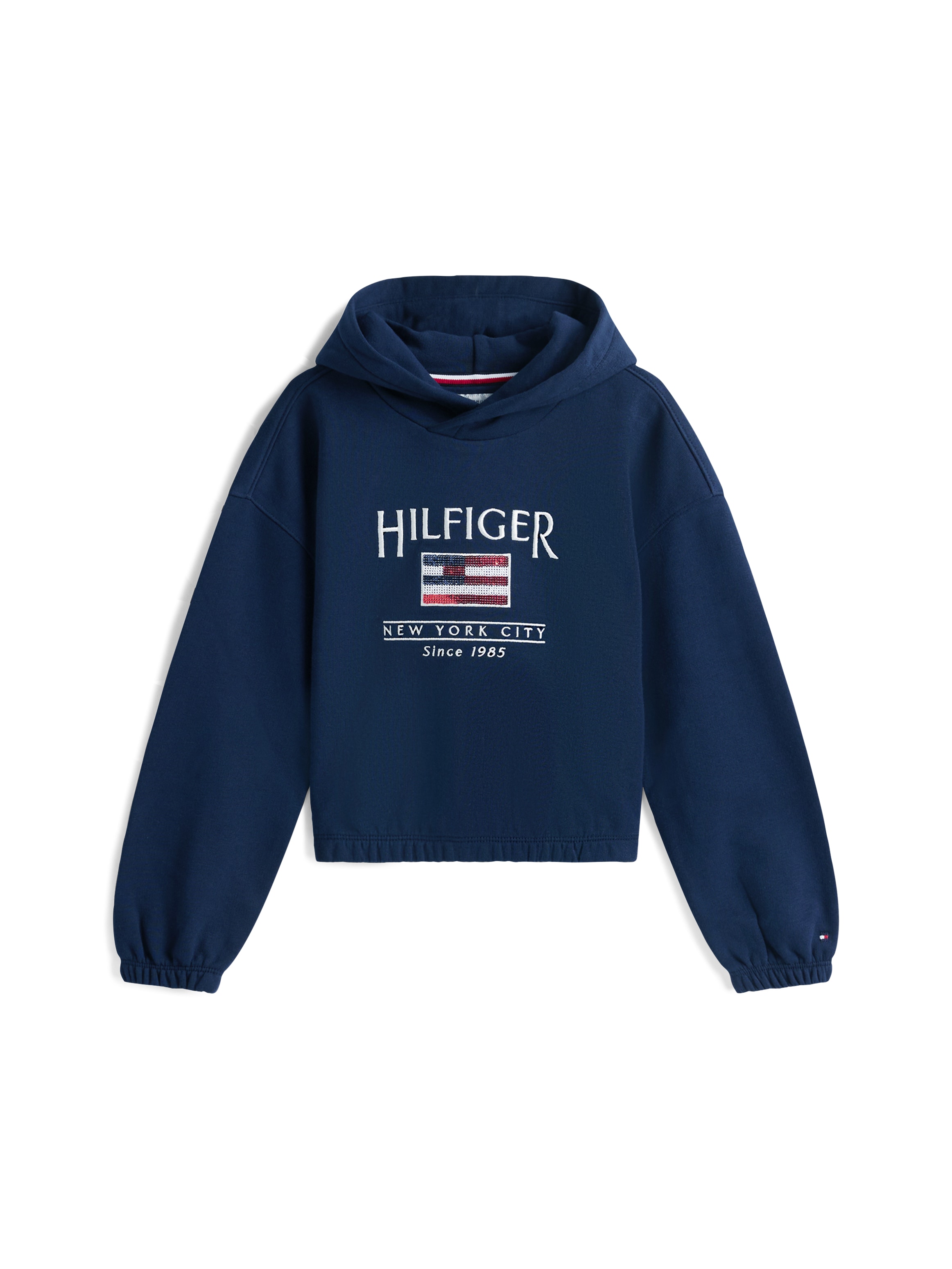 Tommy Hilfiger Kapuzensweatshirt »HILFIGER SEQUIN FLAG HOODIE«, mit Pailetten, mit Logostickereien