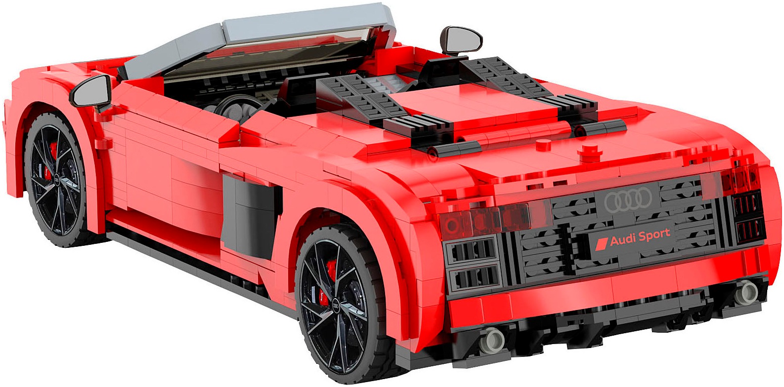 Jamara Konstruktions-Spielset »Audi R8 Spyder 1:14 rot Bricks«, (1440 St.), Maßstab 1:14, offiziell lizensiert