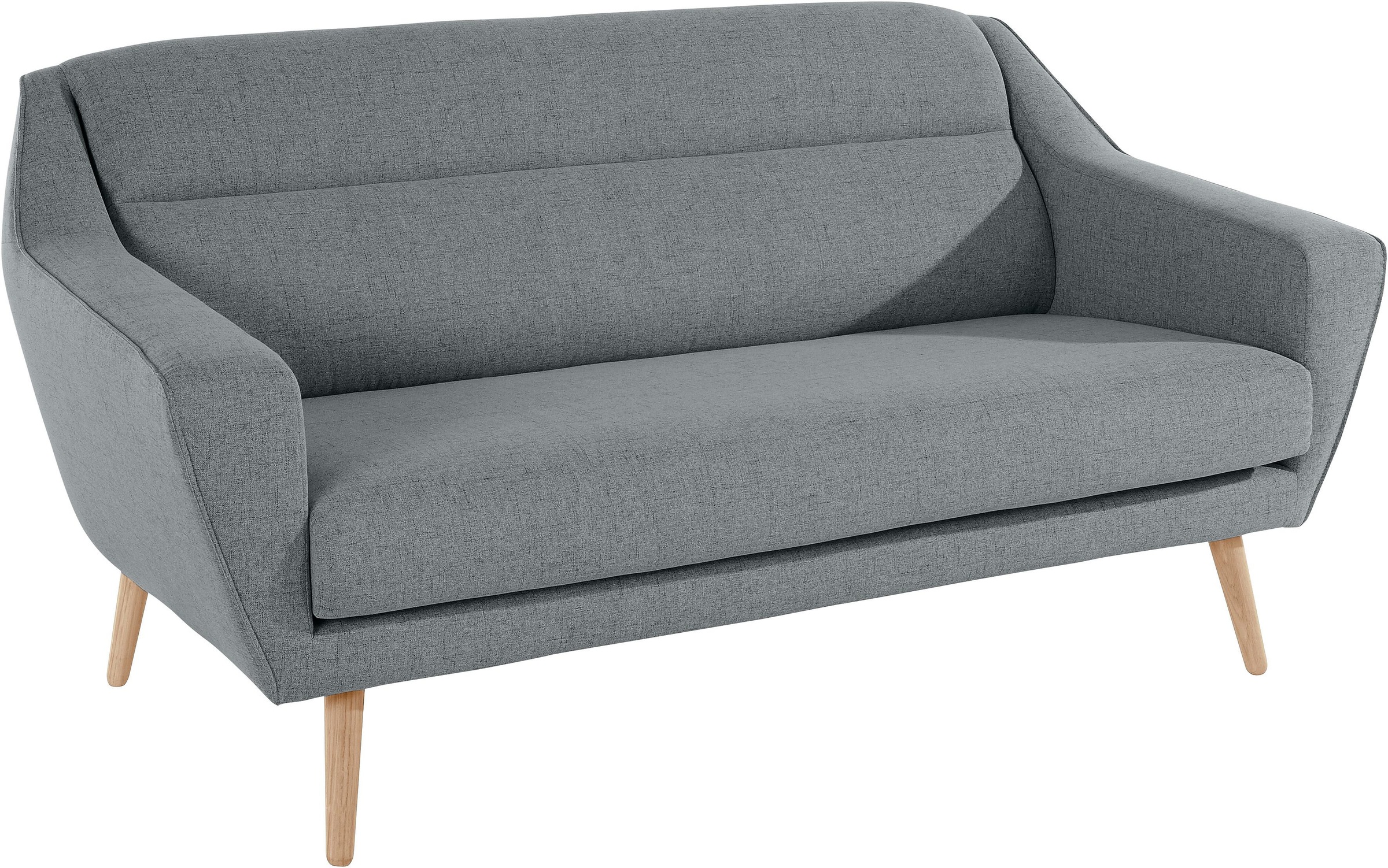 OTTO home 2-Sitzer "Bille" mit Naht im Rückenkissen und Eiche-Beinen, Desig günstig online kaufen