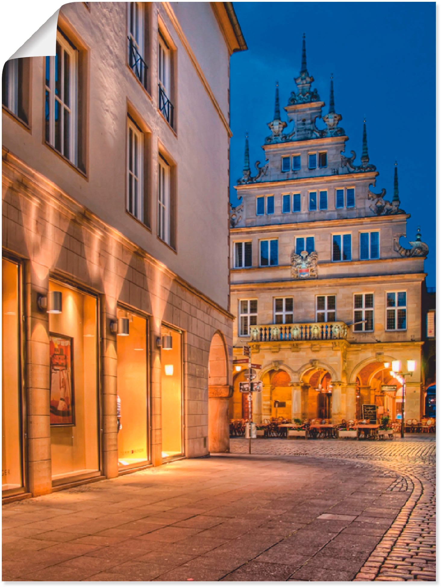 Collage«, Wandaufkleber Poster Artland oder St.), Skyline kaufen Größen | in BAUR Abstrakte Wandbild versch. als (1 Gebäude, Leinwandbild, »Münster