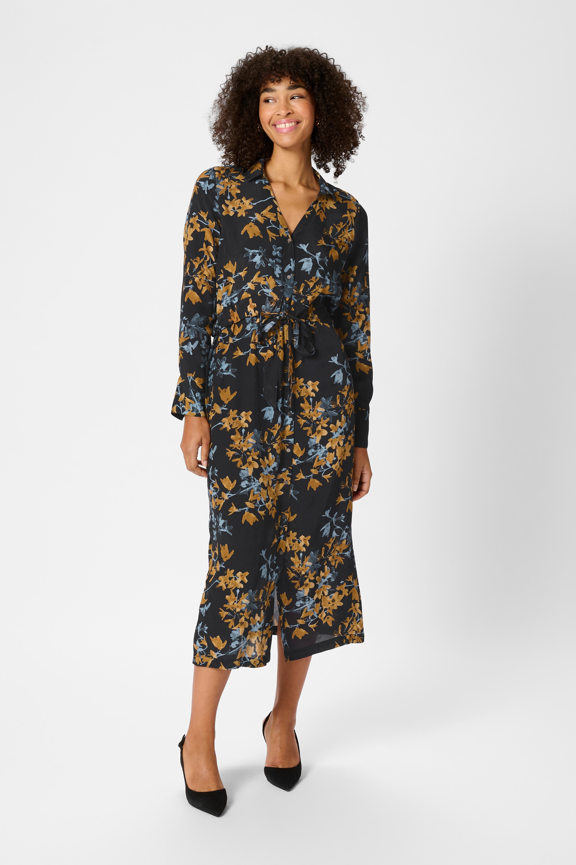 KAFFE Midikleid »Damen Kleid KAmilana«