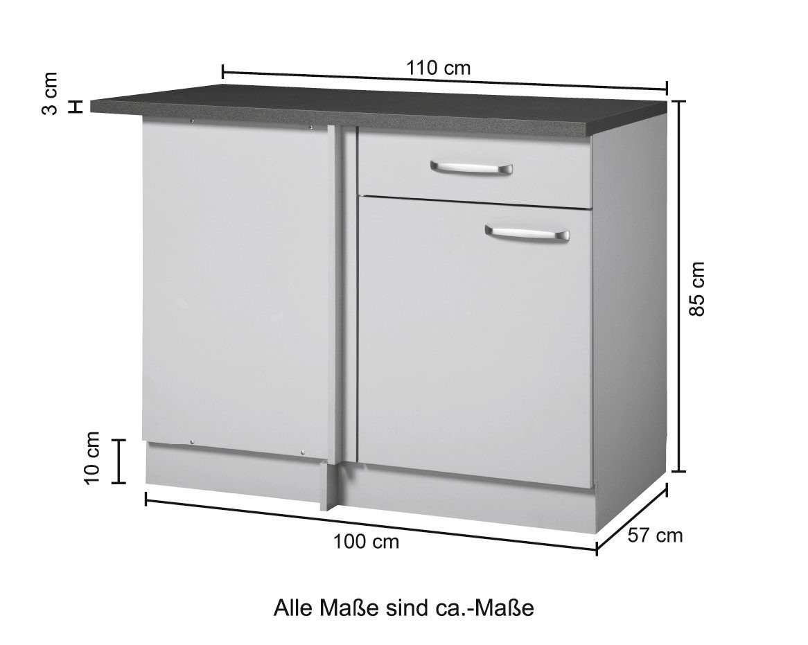 wiho Küchen BAUR | Eckunterschrank »Michigan«