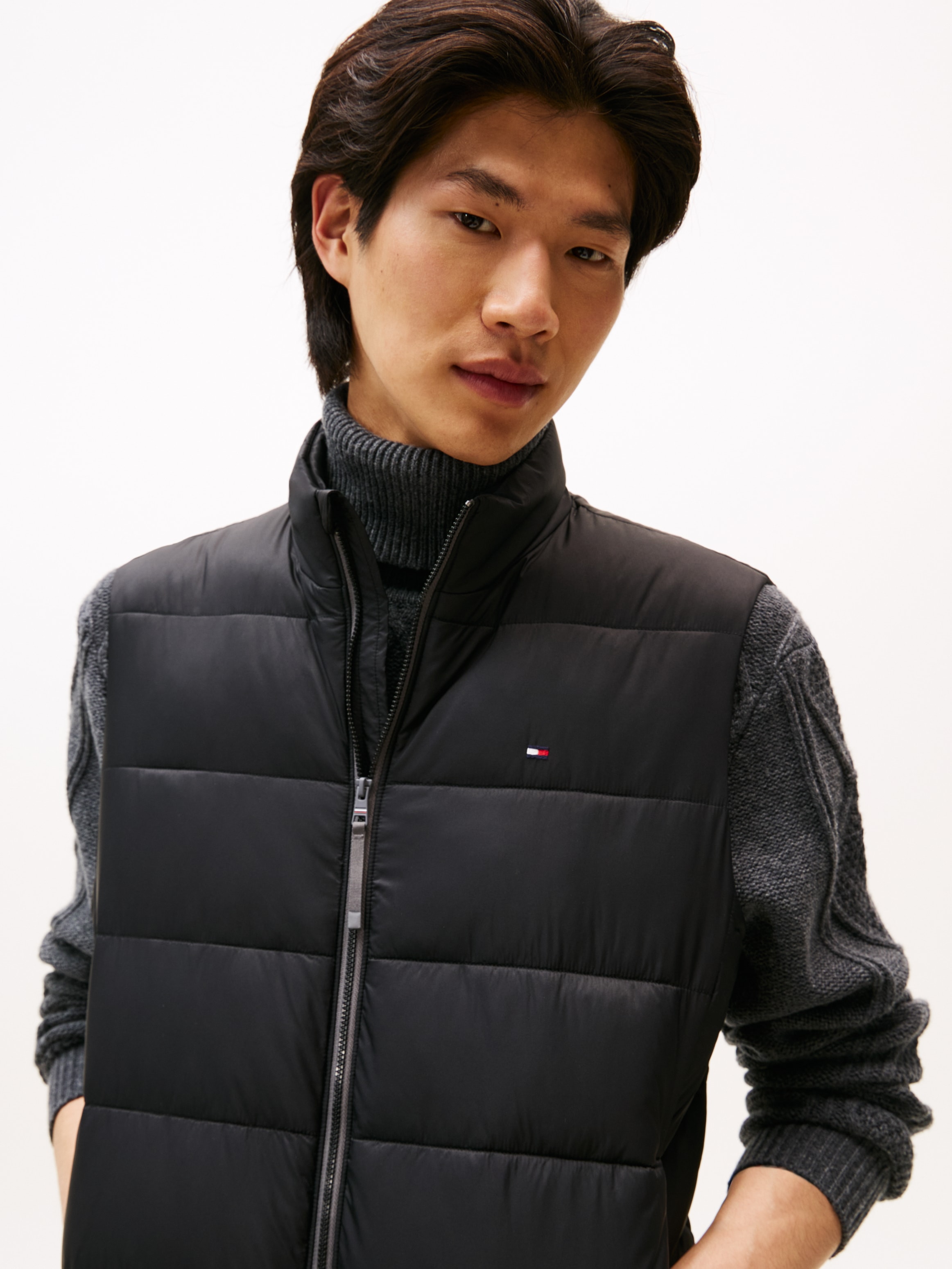 Tommy Hilfiger Steppweste »MID WEIGHT«, mit Stehkragen, leicht wattiert, regular fit