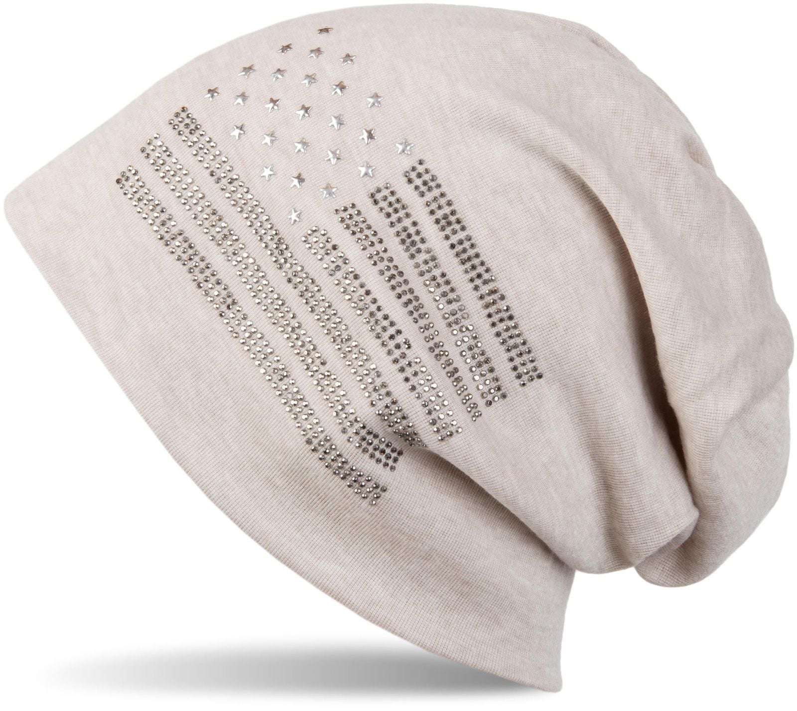 styleBREAKER Beanie "Beanie mit USA Flagge aus Strass" 1 Stk.