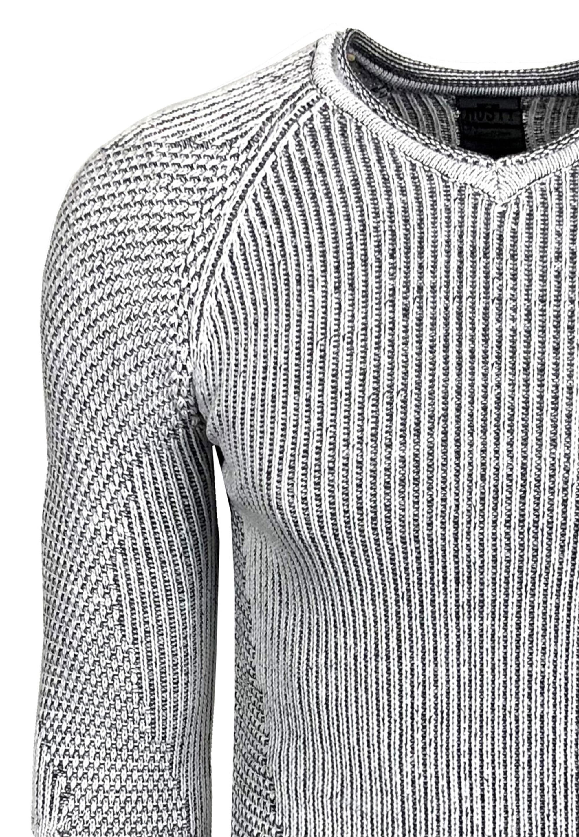 Rusty Neal Strickpullover, mit ausgefallenem Strickmuster