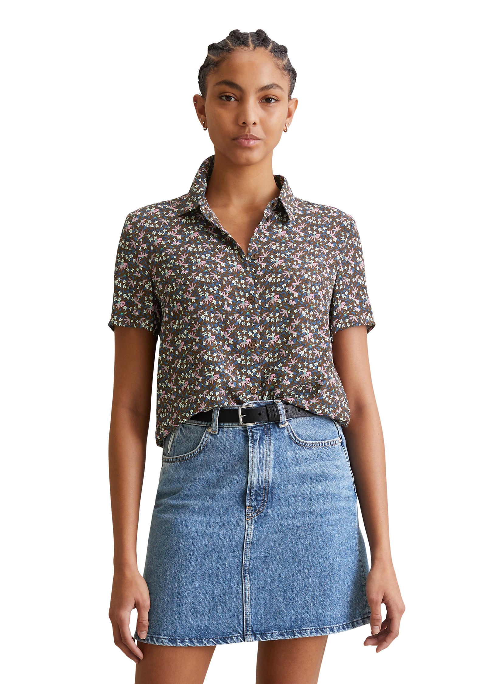 Marc OPolo DENIM Kurzarmbluse "aus LENZING™ ECOVERO™" günstig online kaufen