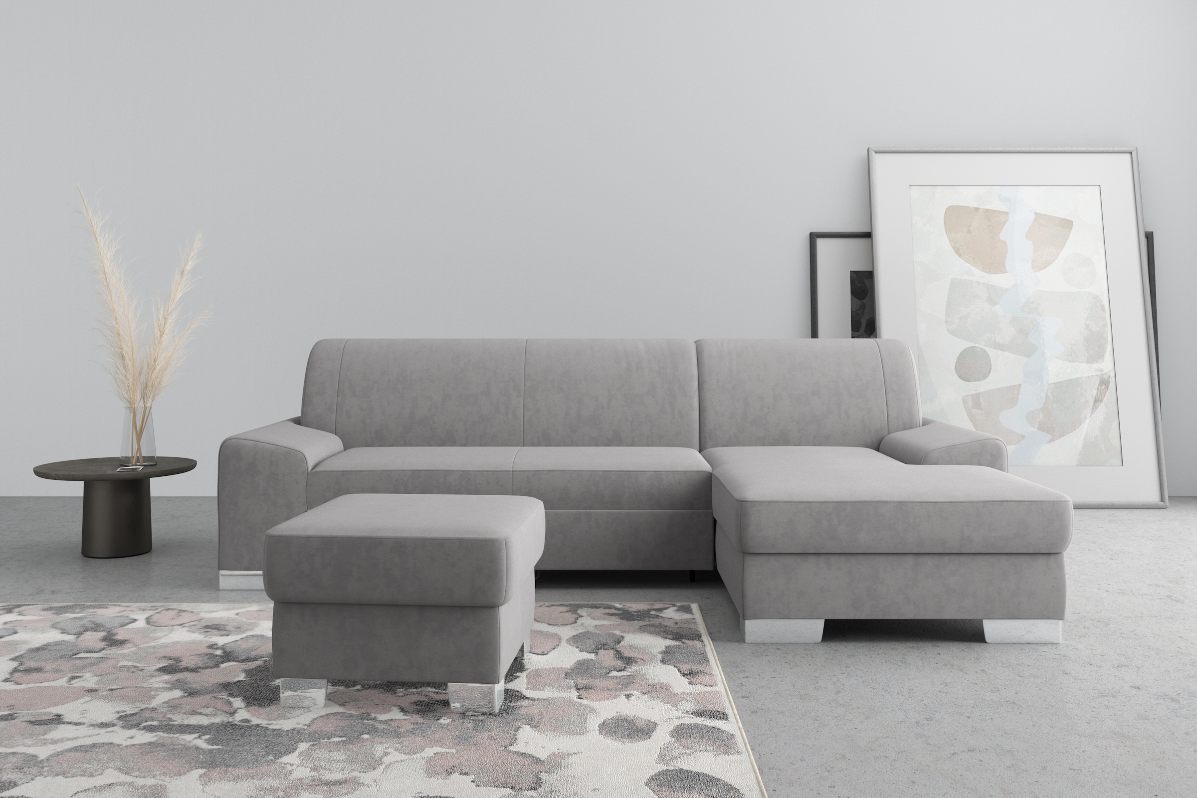 DOMO collection Ecksofa "Anzio L-Form, whlw. Bettfunktion, Federkern, hochw günstig online kaufen