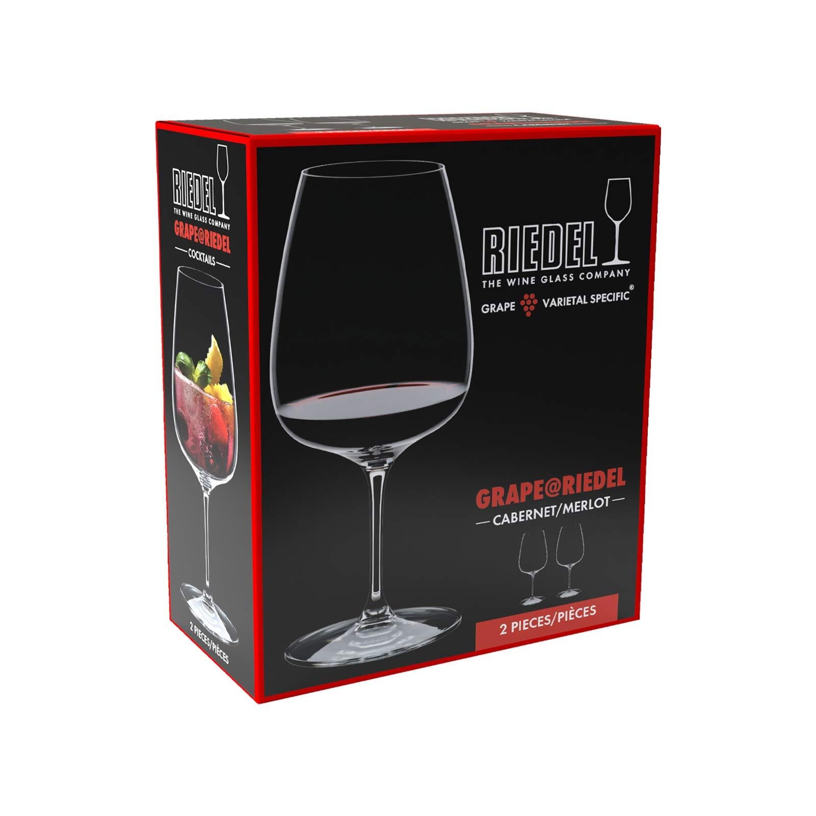 RIEDEL THE WINE GLASS COMPANY Rotweinglas »Cabernet / Merlot / Cocktail Weingläser Grape 830 ml 2er Set transparent«
