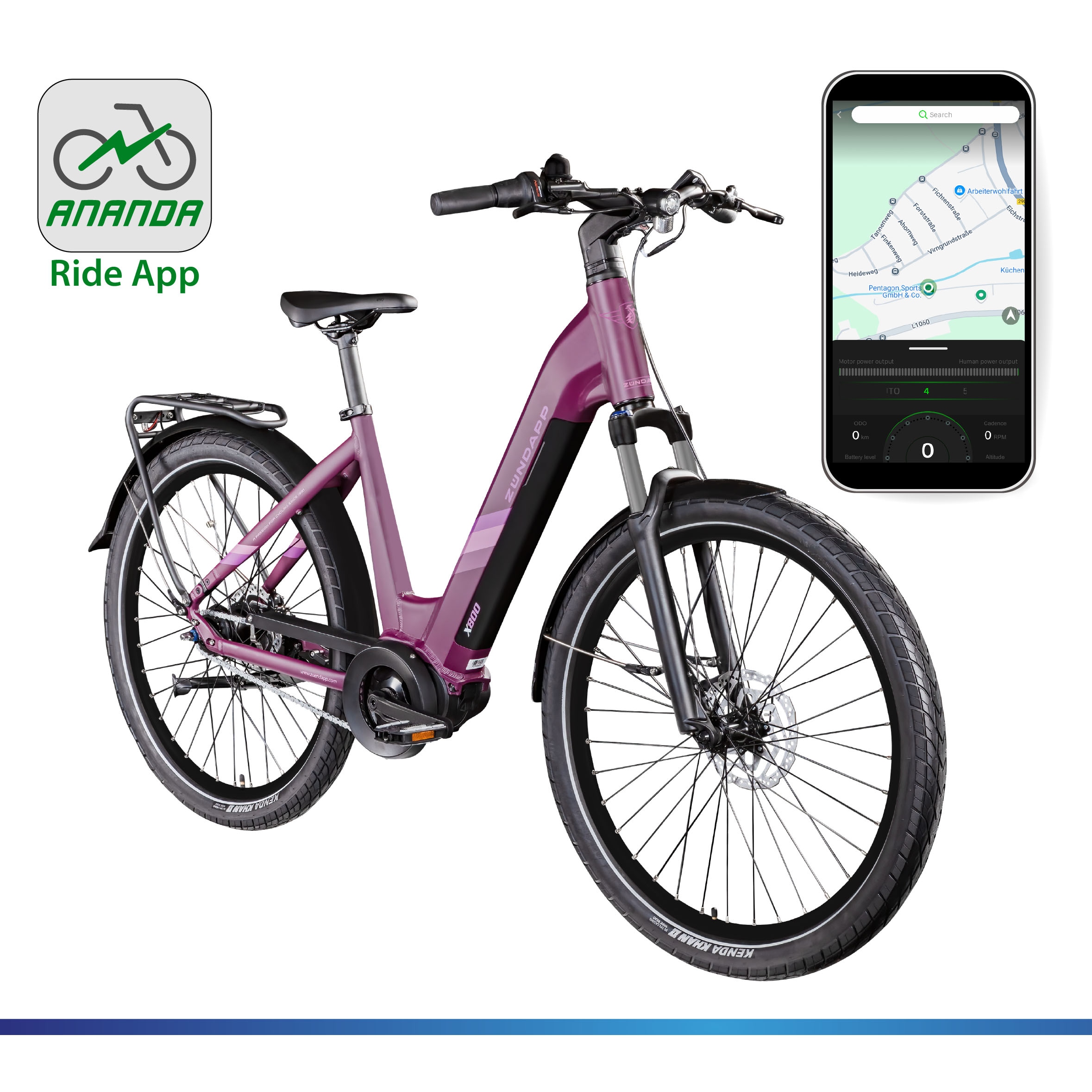Zündapp E-Bike »X800«, 7 Gang, Mittelmotor 250 W