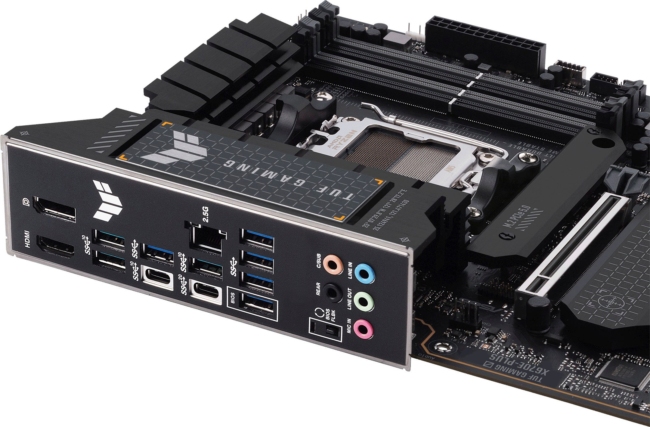 Asus Mainboard »TUF GAMING X670E-PLUS«, Ryzen 7000, ATX, PCIe 5.0, DDR5-Speicher, 4x M.2, USB 3.2 Gen