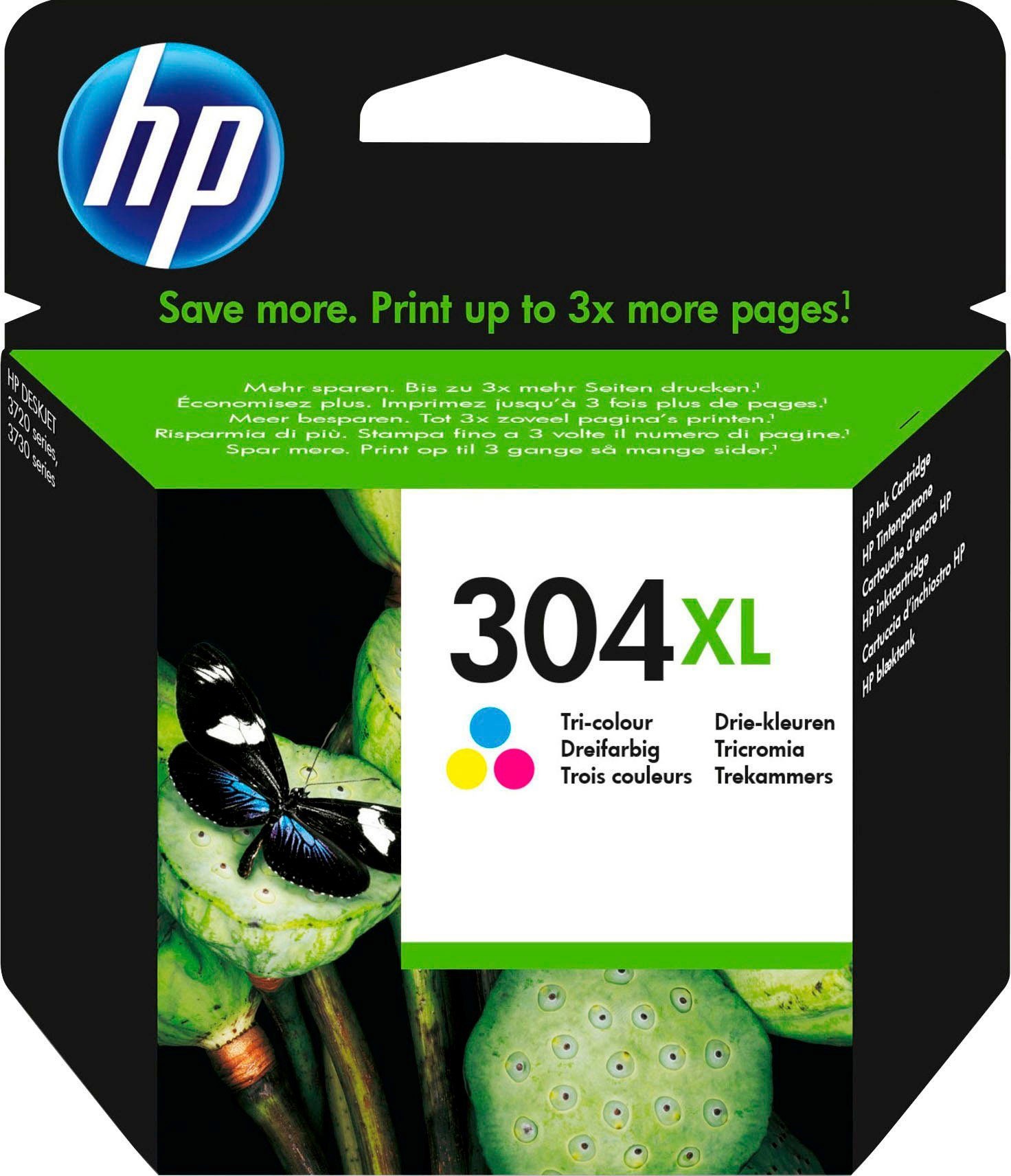 HP Tintenpatrone »304XL«, (Spar-Set, 1 St.), original Druckerpatrone 304 cyan/magenta/gelb XL