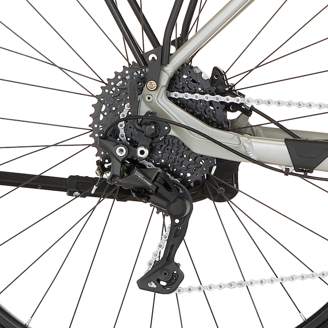 FISCHER Fahrrad E-Bike »TERRA 4.0i 55«, 10 Gang, Shimano, Deore, Mittelmotor  250 W, (mit Fahrradschloss) | BAUR