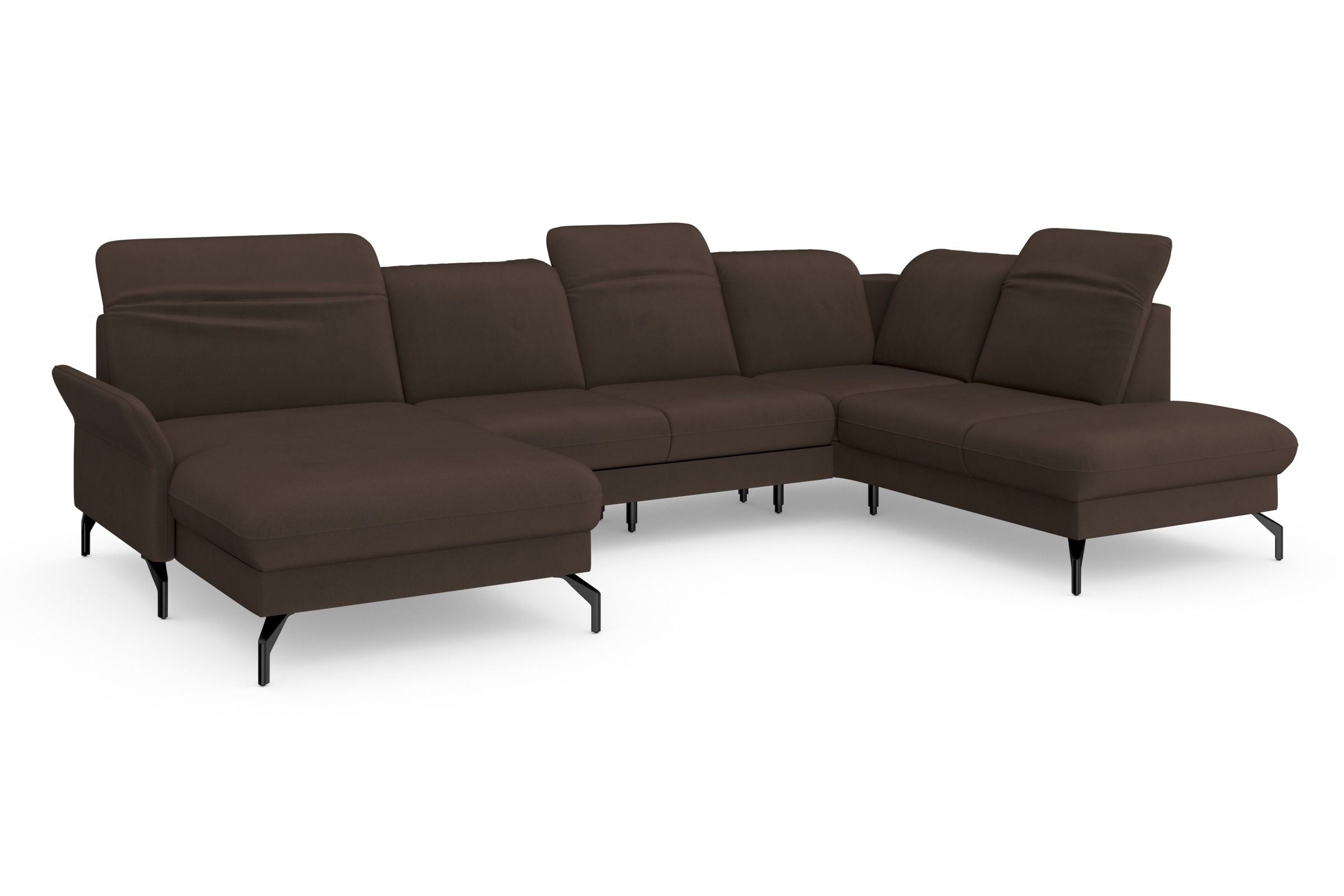 Thumbnail - sit&more Wohnlandschaft "Fashion U-Form" wahlweise mit Kopfteilverstellung, Vorziehsitz, motorisch, Metallfüße