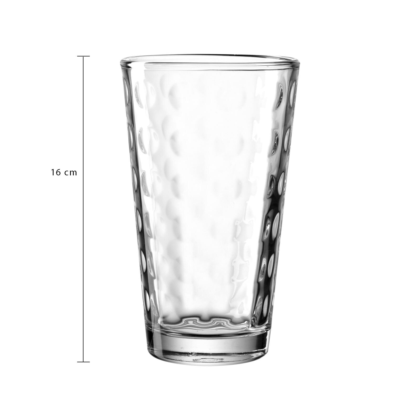 LEONARDO Glas »Trinkgläser Optic 540 ml 4er Set transparent«