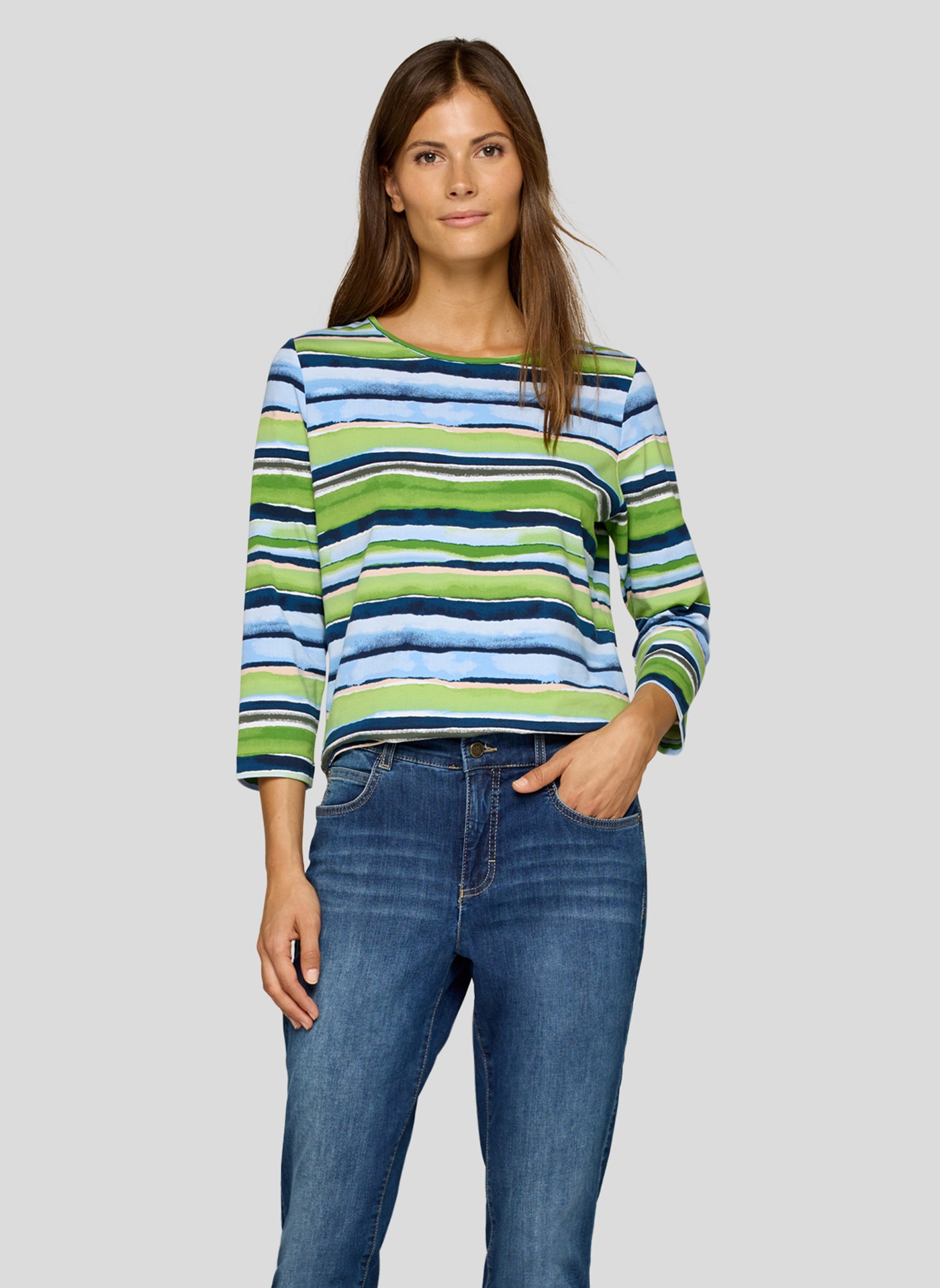 Rabe 3/4-Arm-Shirt, im Streifen-Look günstig online kaufen