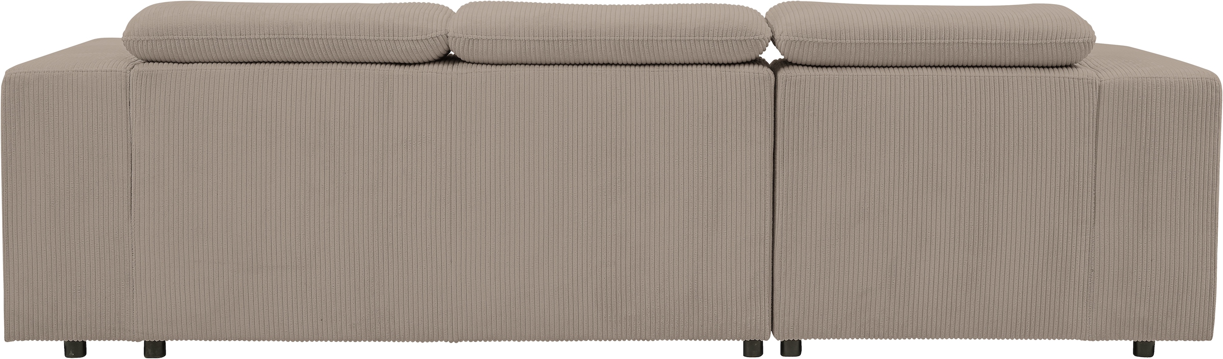 WERK2 Ecksofa »Cherry, modernes Sofa mit Komfortfunktionen, Breite 270cm, L-Form,«, bequem, mit verstellbaren Kopfteilen, Schlaffunktion und Bettkasten