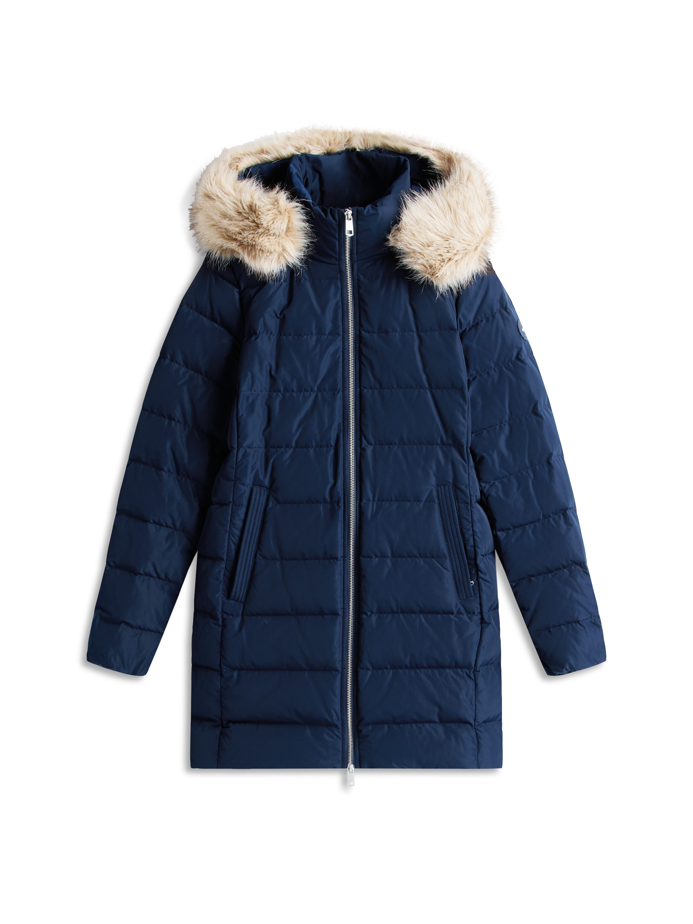 Tommy Hilfiger Steppmantel »MW DOWN SLIM COAT WITH FUR« mit Fellimitat